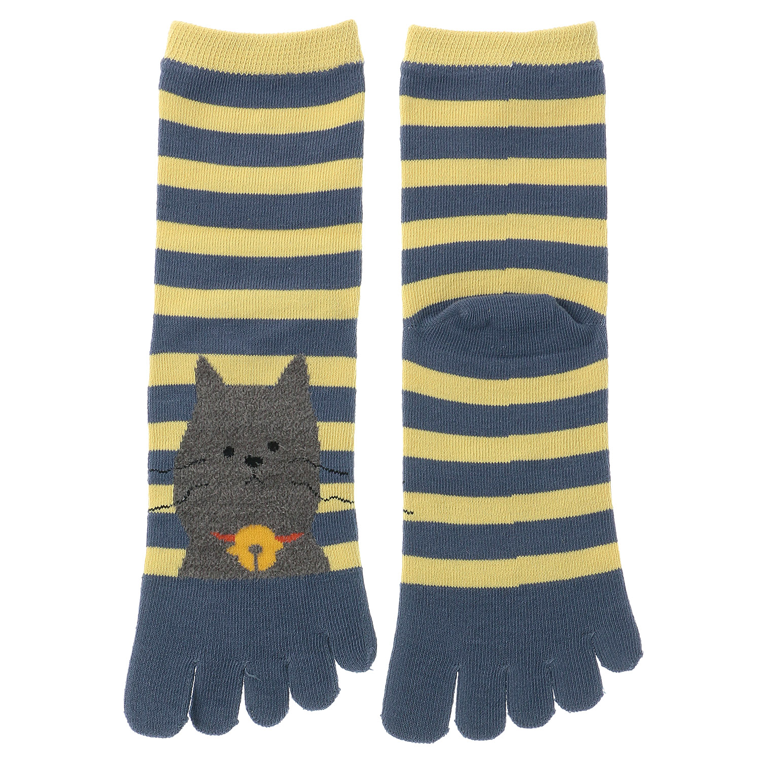 STREAM 5本指 クルー丈 クロネコ 靴下【在庫限り】 - 画像3