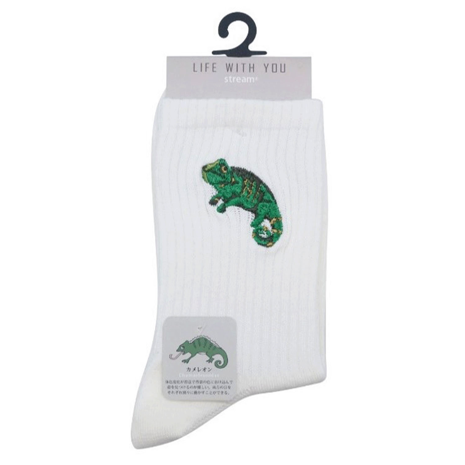 STREAM LIFE WITH YOU クルー丈 動物 刺繍 靴下 - 画像18