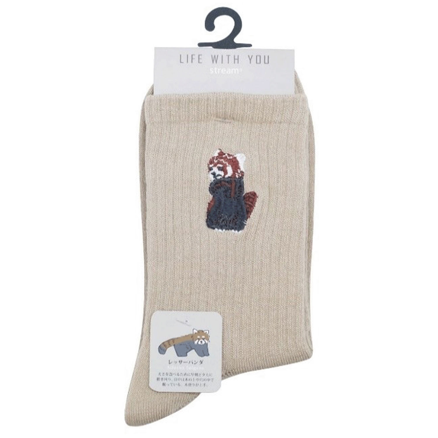 新色追加★STREAM LIFE WITH YOU クルー丈 動物 刺繍 靴下 - 画像3