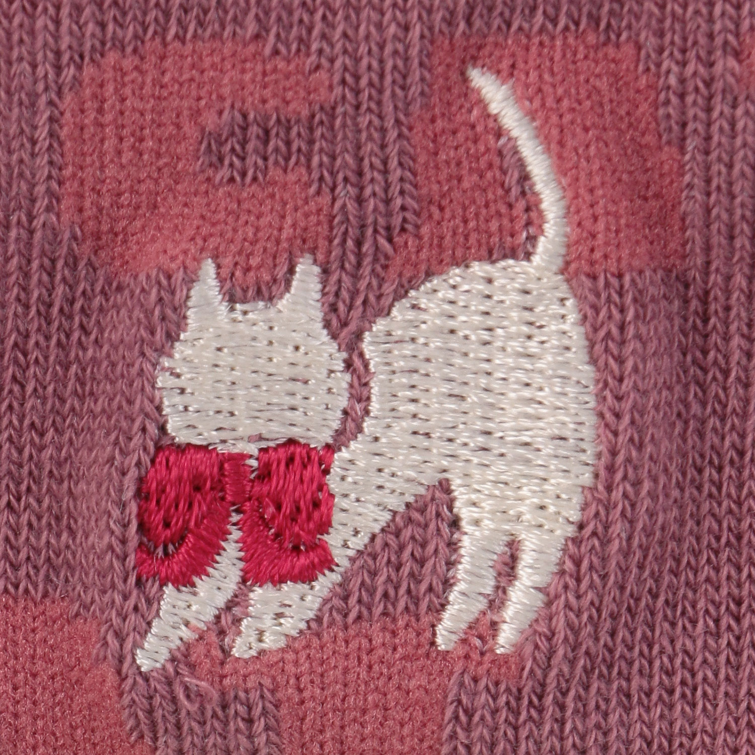 にゃんこ堂 蝶ネクタイ猫刺繍 クルー丈ソックス【在庫限り】 - 画像4