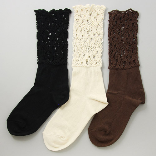 belleg ロングレース付きソックス