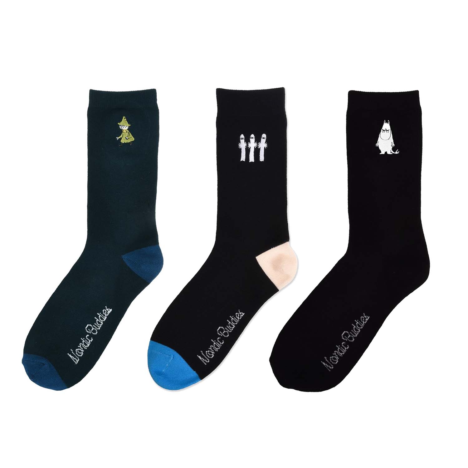 MOOMIN By Nordicbuddies 刺繍ソックス MEN 25－27cm