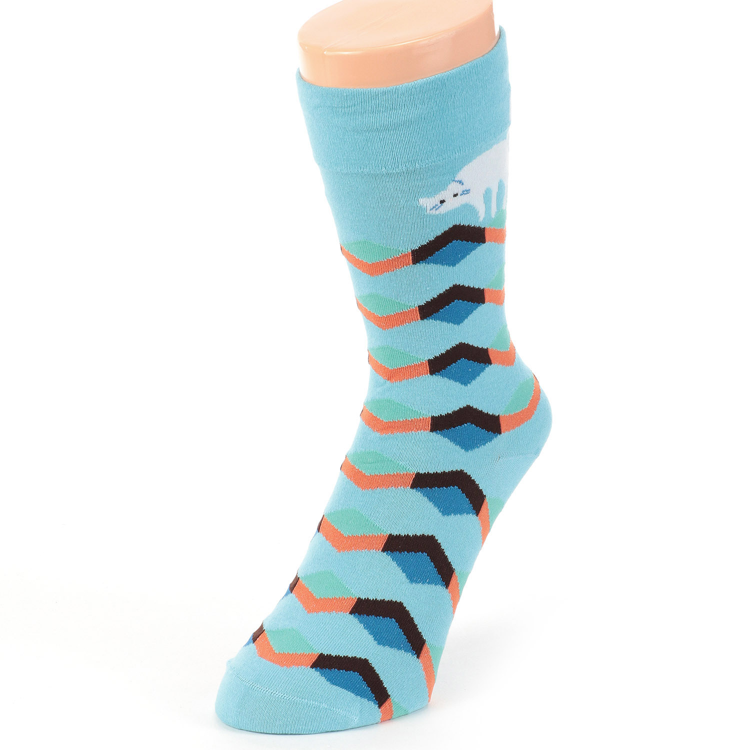 SOYLE ネコと幾何学柄 靴下 - 画像5