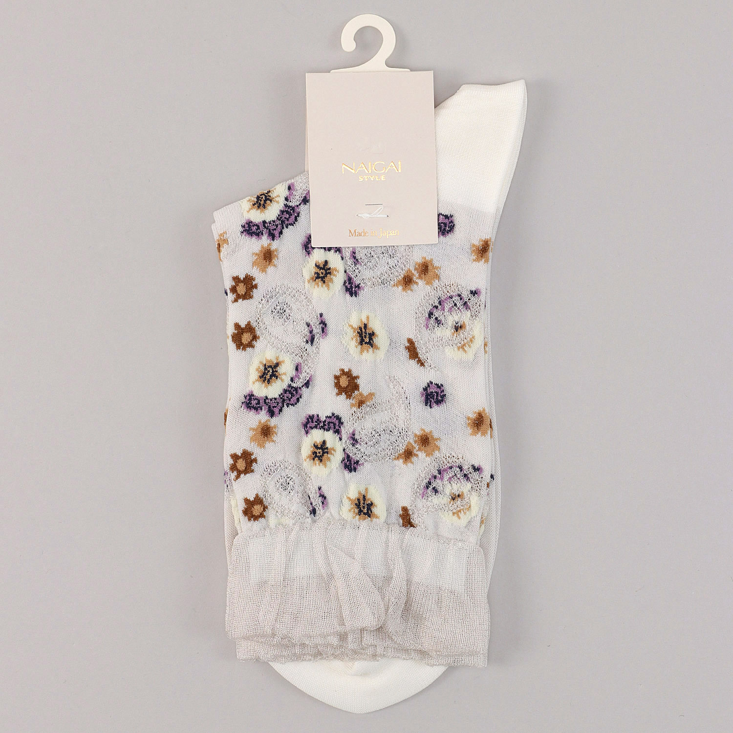 NAIGAI STYLE ペイズリーフラワーフロート クルー丈 - 画像2