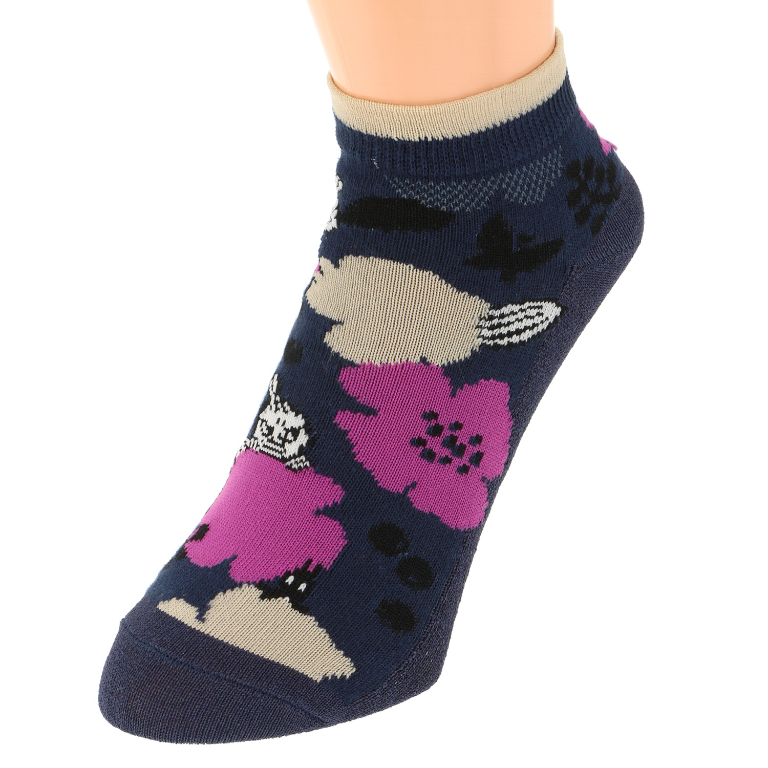 MOOMIN スニーカー丈ソックス 大花ミイ刺繍 - 画像7