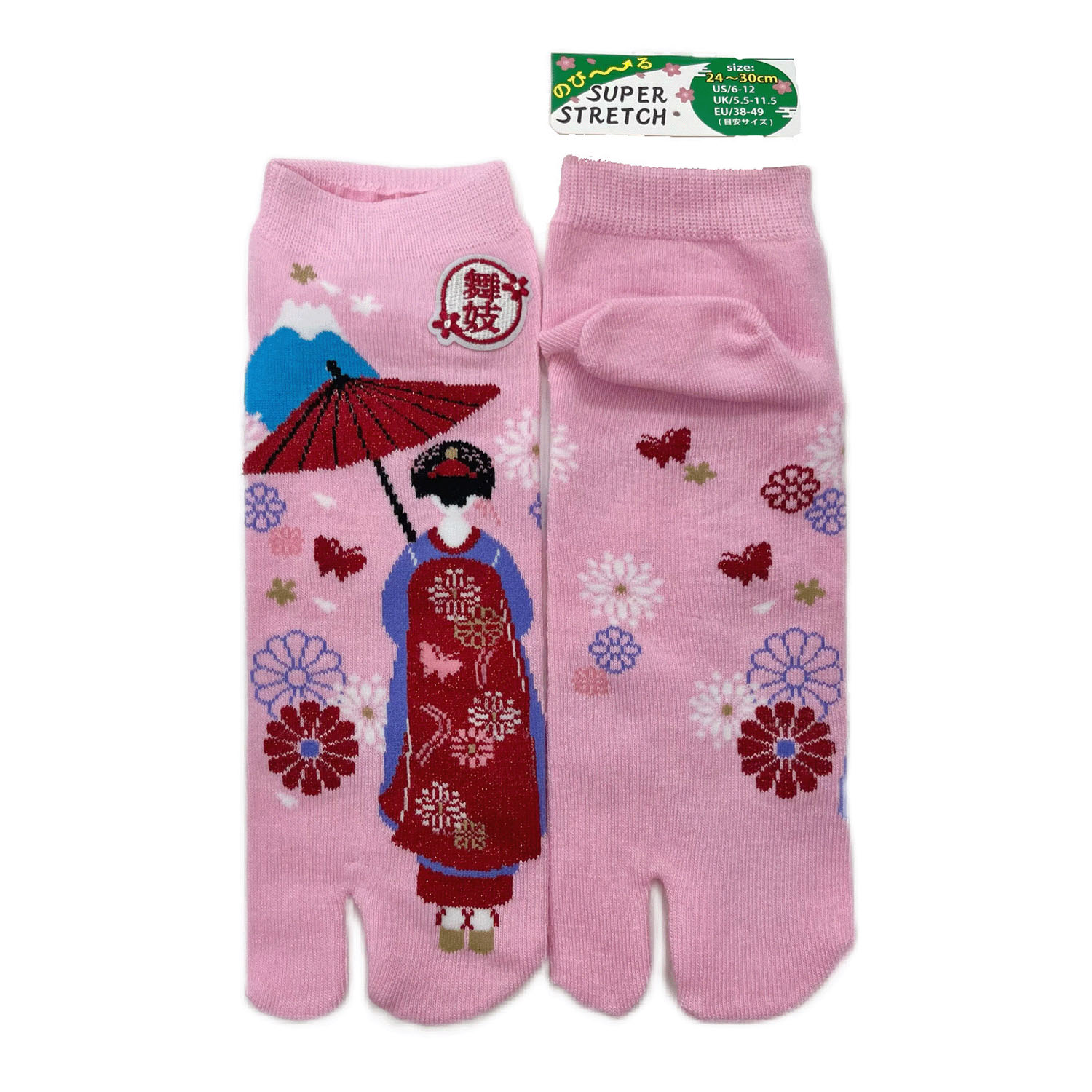 新柄9柄追加！【大寸】JAPANESE SOUVENIR SOCKS のびのびストレッチ足袋 スニーカー丈24－30 cm - 画像3