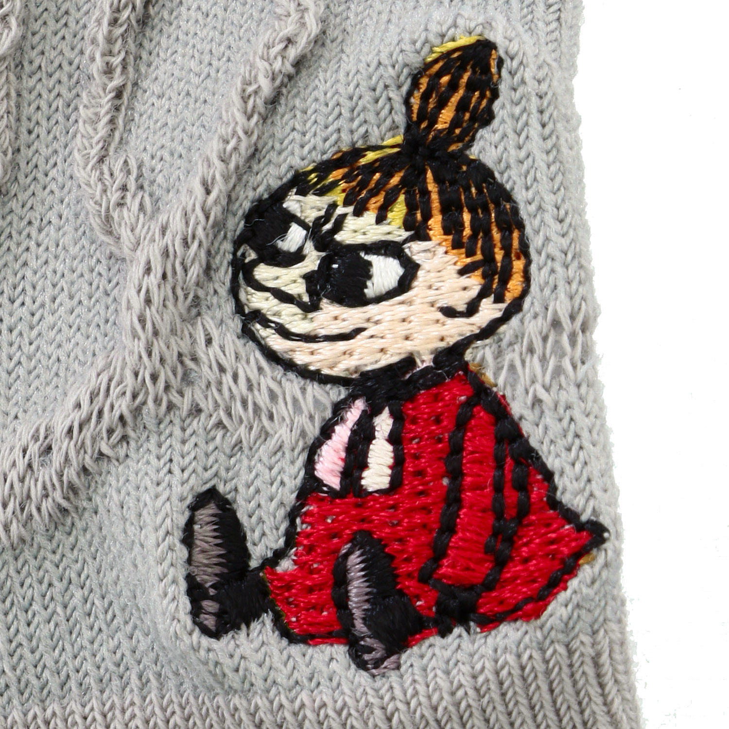 MOOMIN ロークルーソックス 逆スパ クルクルミイ刺繍 - 画像3