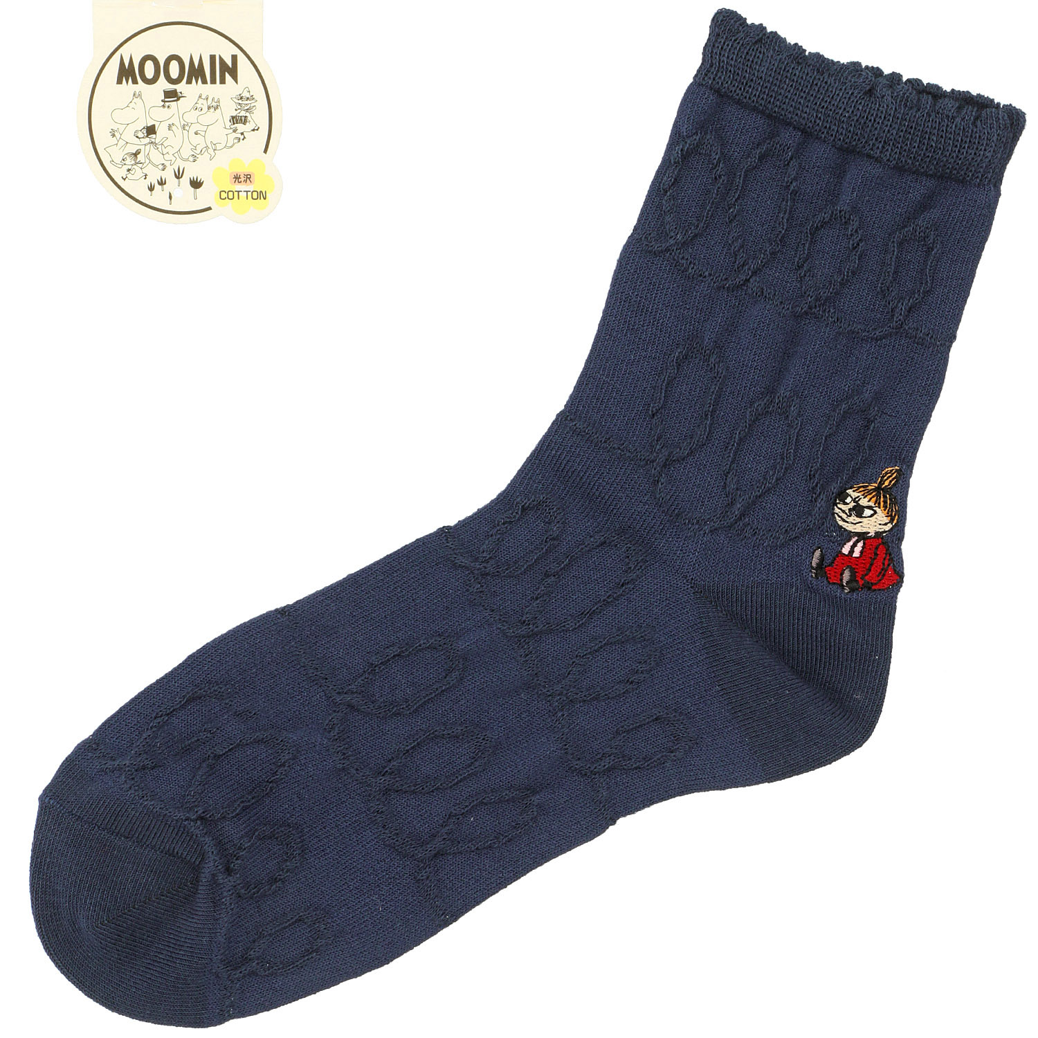 MOOMIN ロークルーソックス 逆スパ クルクルミイ刺繍【在庫限り】 - 画像6