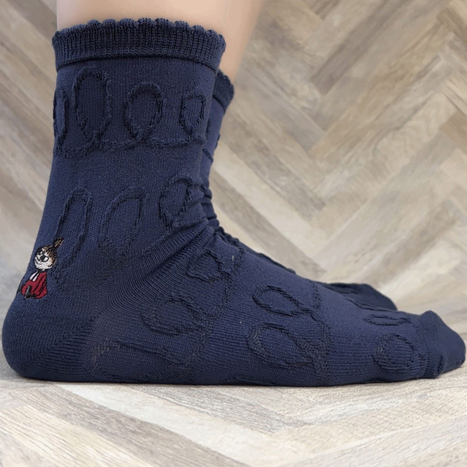 MOOMIN ロークルーソックス 逆スパ クルクルミイ刺繍【在庫限り】 - 画像7