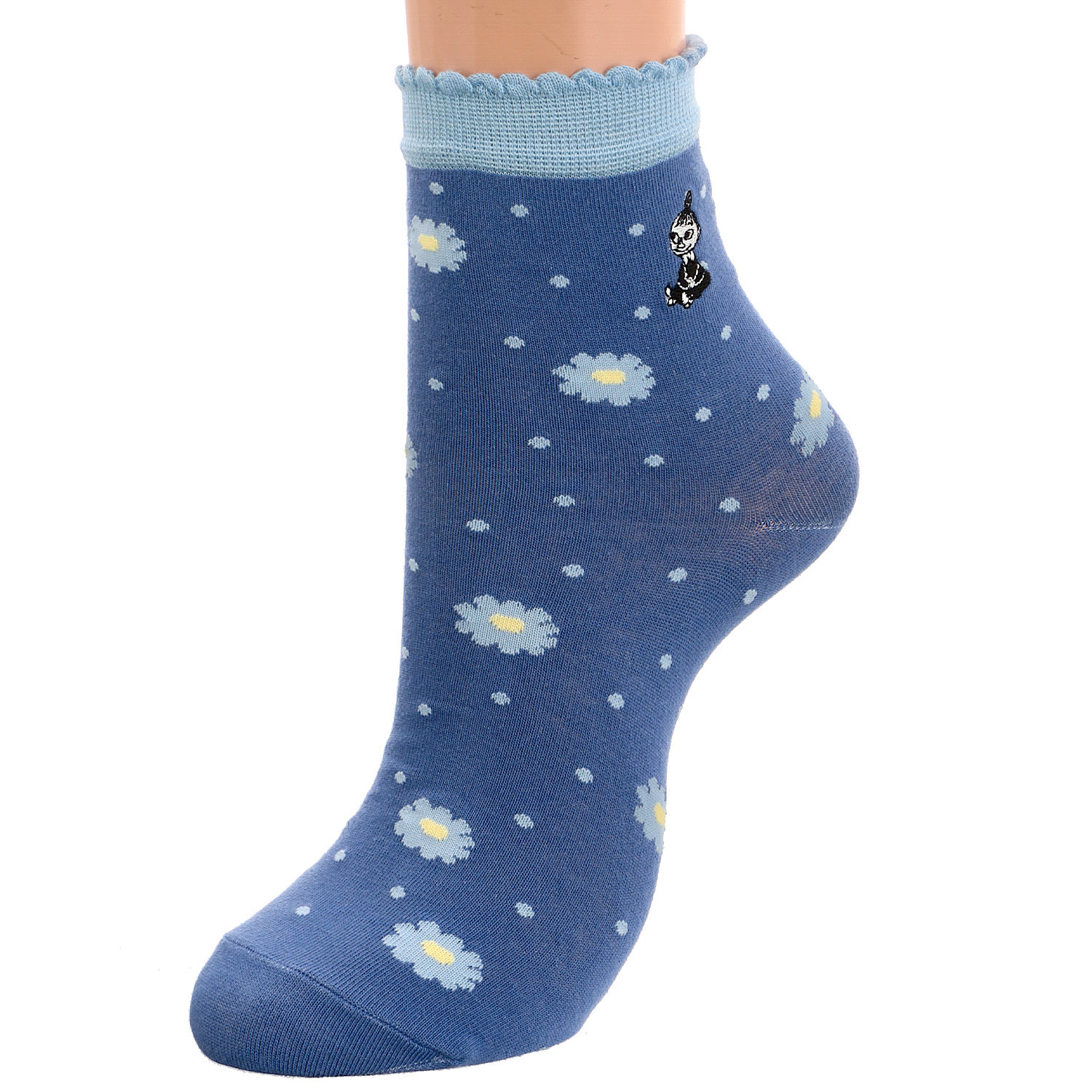 MOOMIN ロークルーソックス 花ドット＋ミイ刺繍 - 画像6