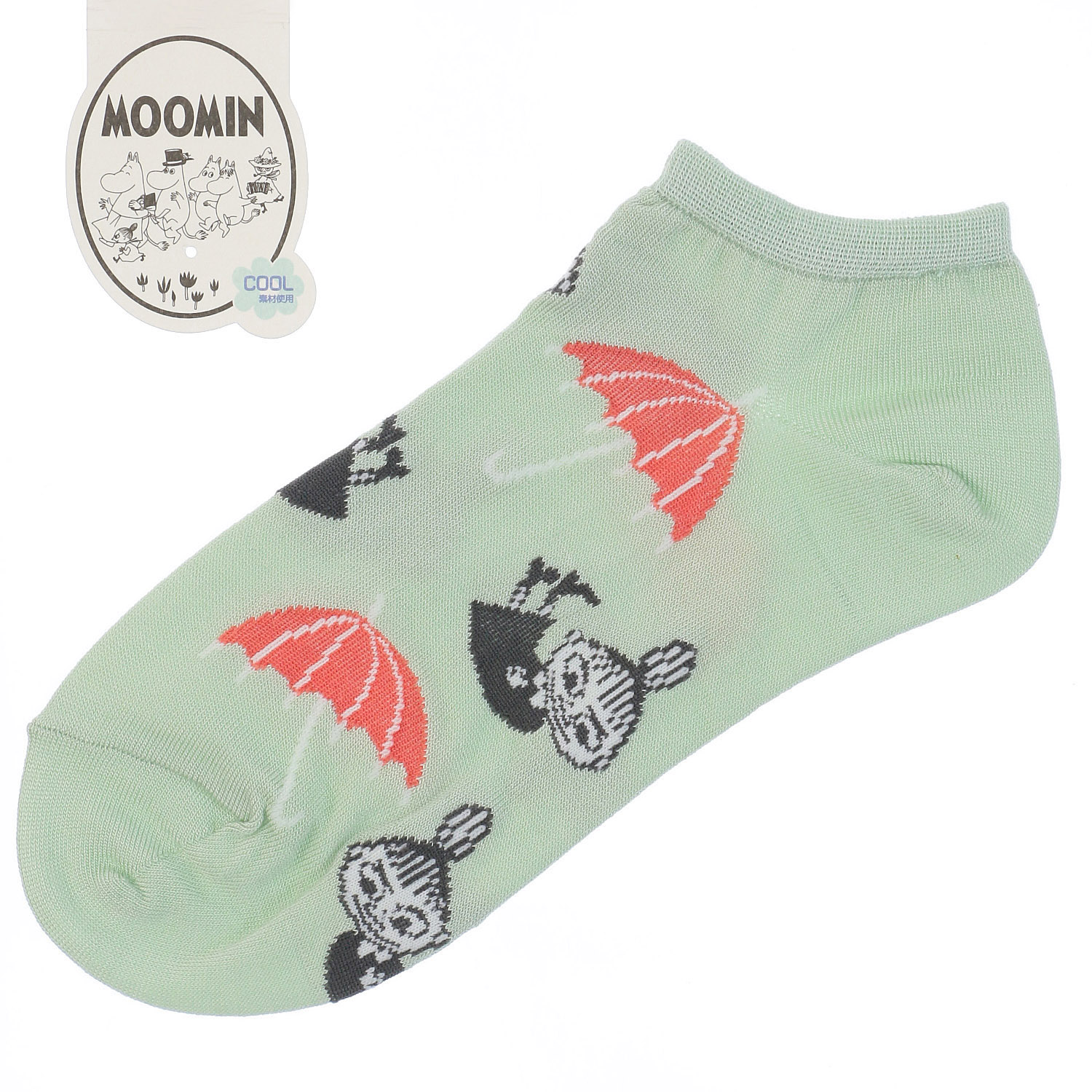 MOOMIN スニーカー丈ソックス 冷感 ミイと傘【在庫限り】 - 画像4