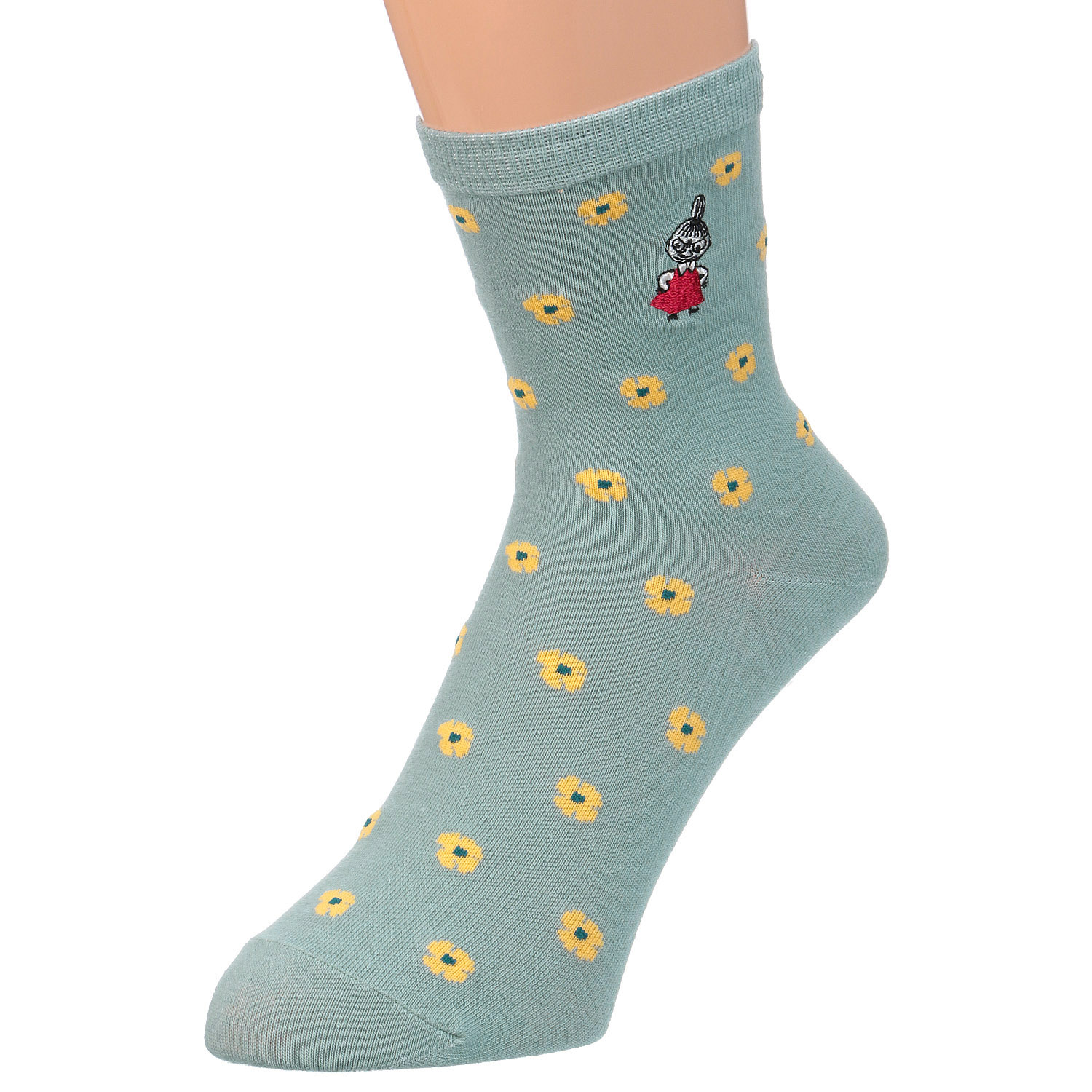 MOOMIN ロークルーソックス 小花柄ミイ刺繍【在庫限り】 - 画像5