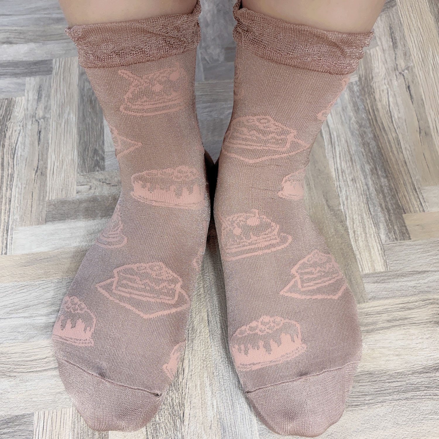 MOOMIN ロークルーソックス ケーキ柄 ミイ刺繍 - 画像8