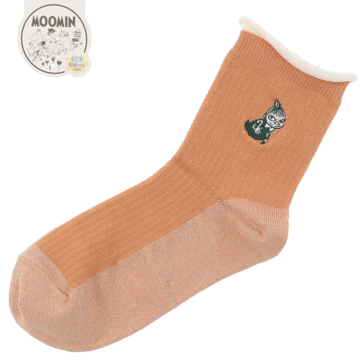 MOOMIN ロークルーソックス サーマル風ミイ刺繍 - 画像4