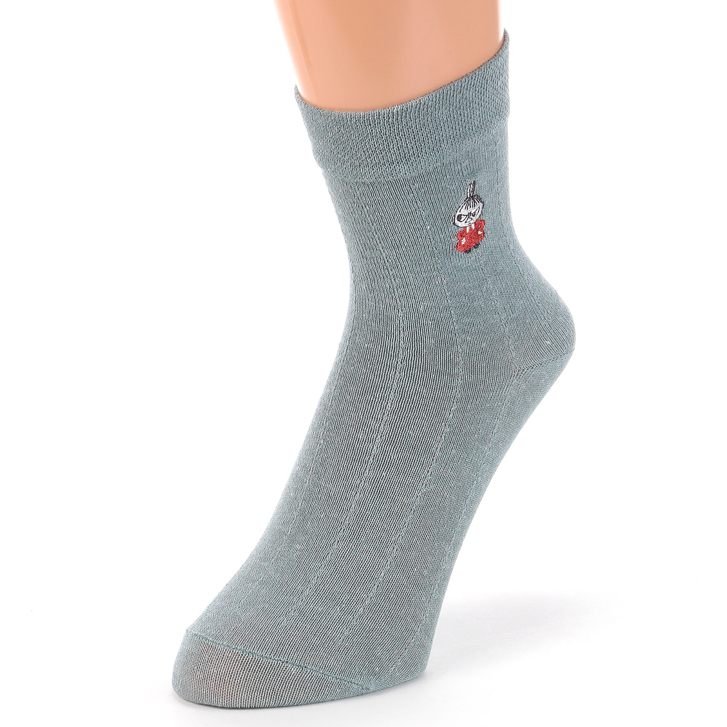 MOOMIN ロークルーソックス 麻入りタックストライプ - 画像6