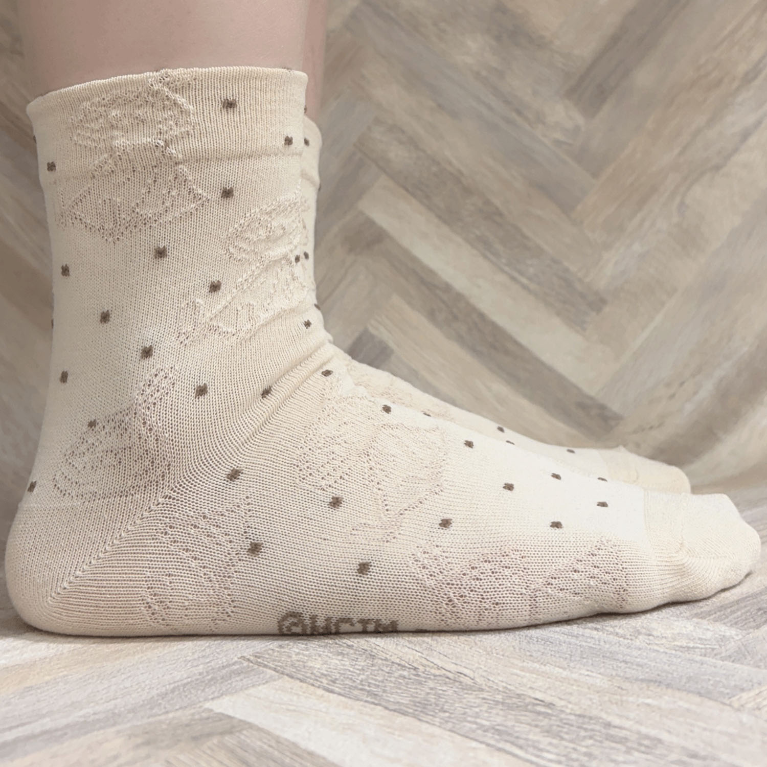 MOOMIN ロークルーソックス 逆スパミイドット - 画像4