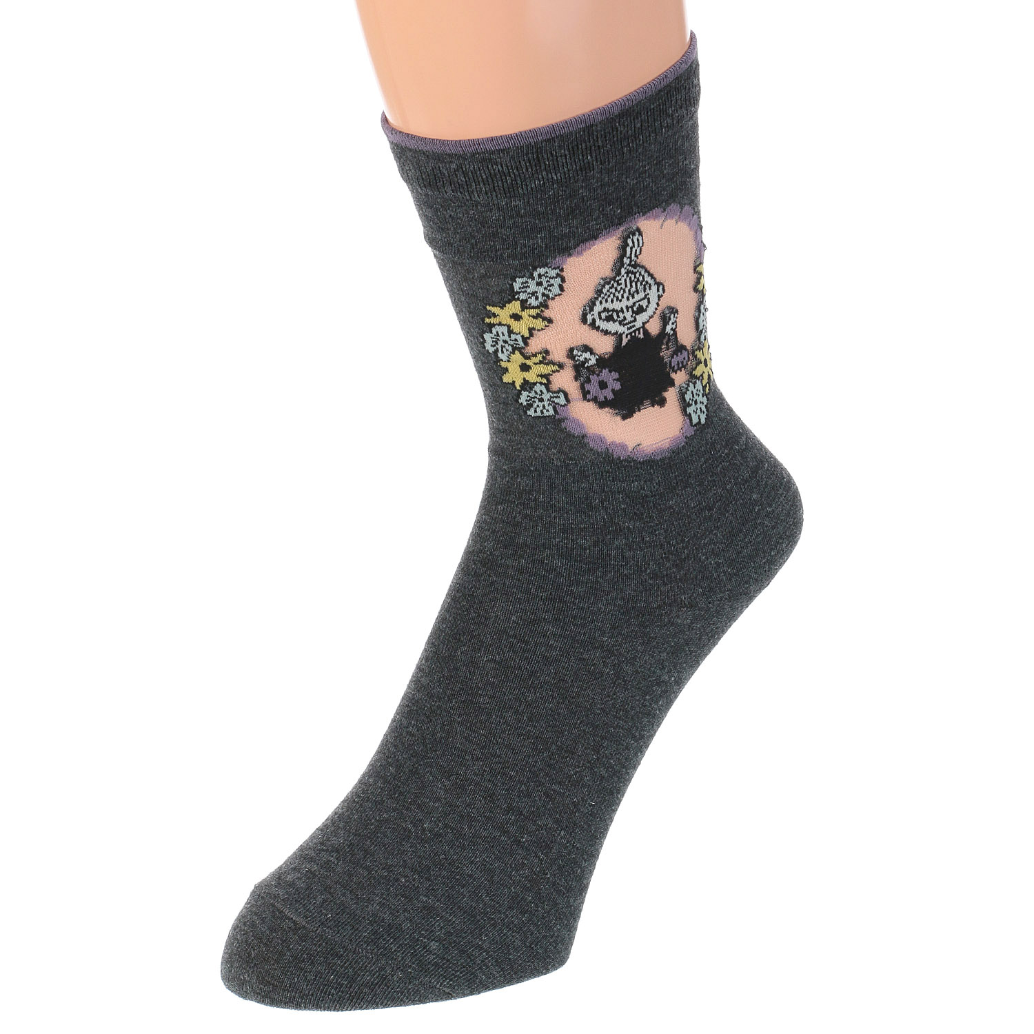 MOOMIN ロークルーソックス 部分シースル－ フレームミイ - 画像3