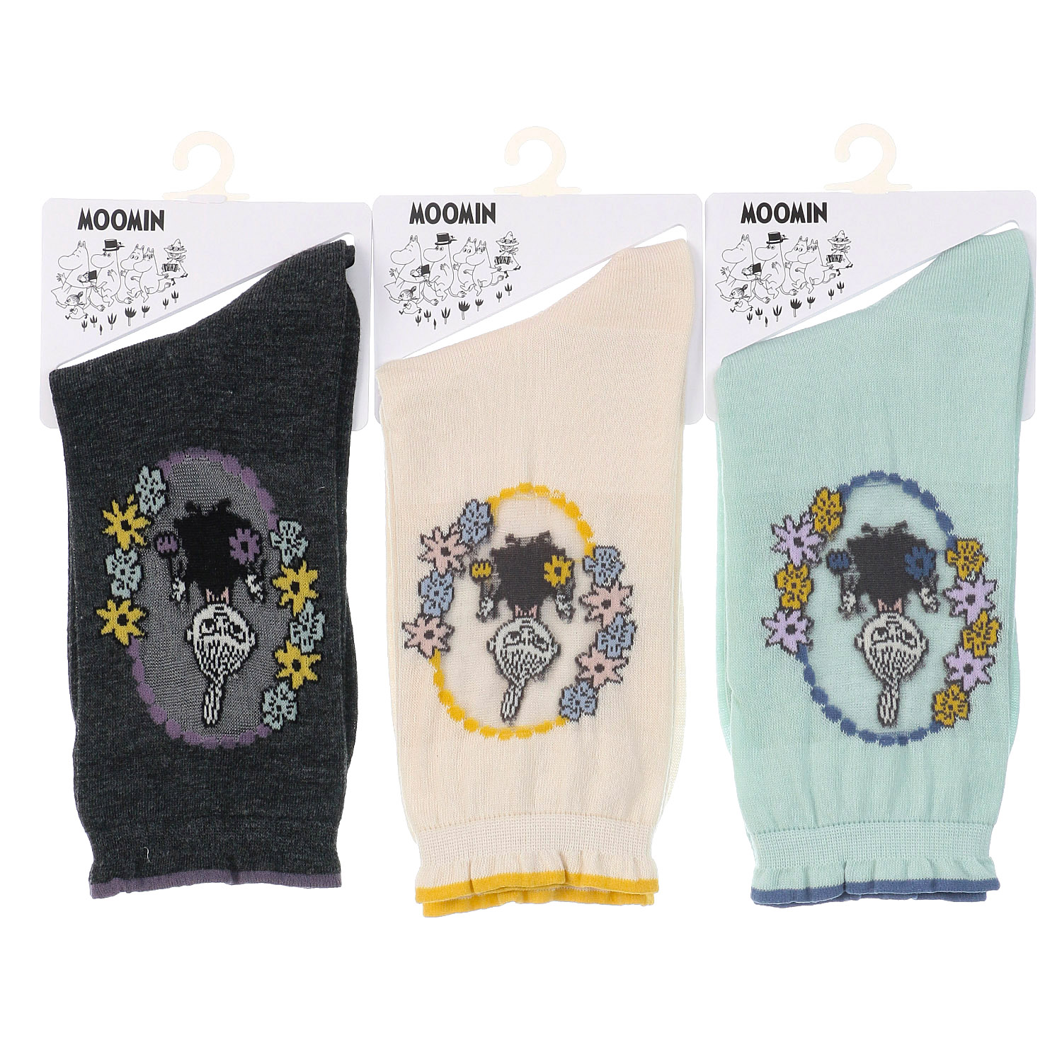 MOOMIN ロークルーソックス 部分シースル－ フレームミイ - 画像1