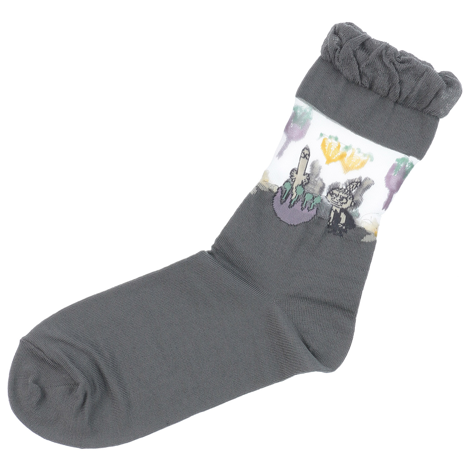 MOOMIN ロークルーソックス 部分シースル－ ニョロニョロミイ - 画像2