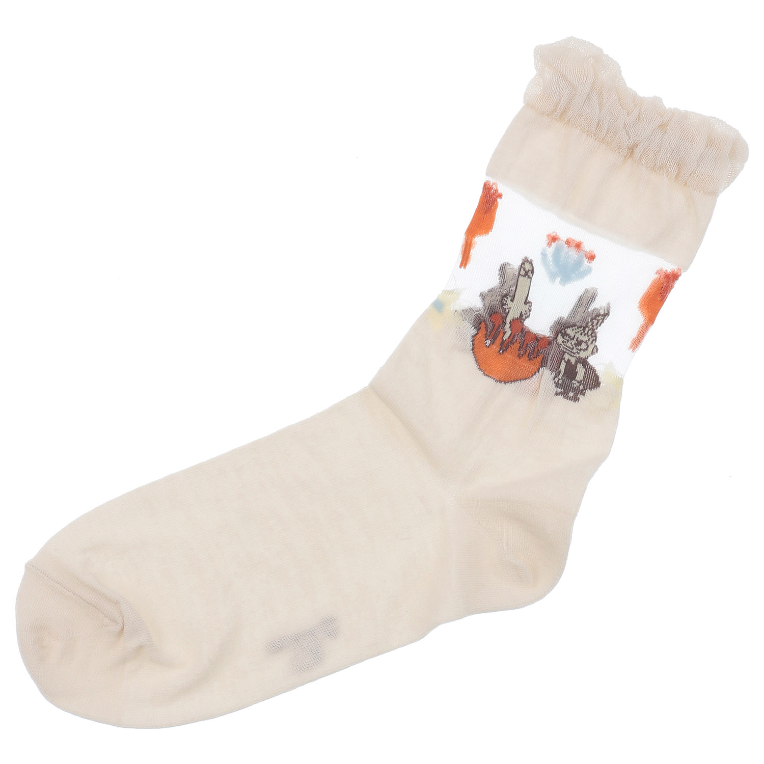 MOOMIN ロークルーソックス 部分シースル－ ニョロニョロミイ - 画像3