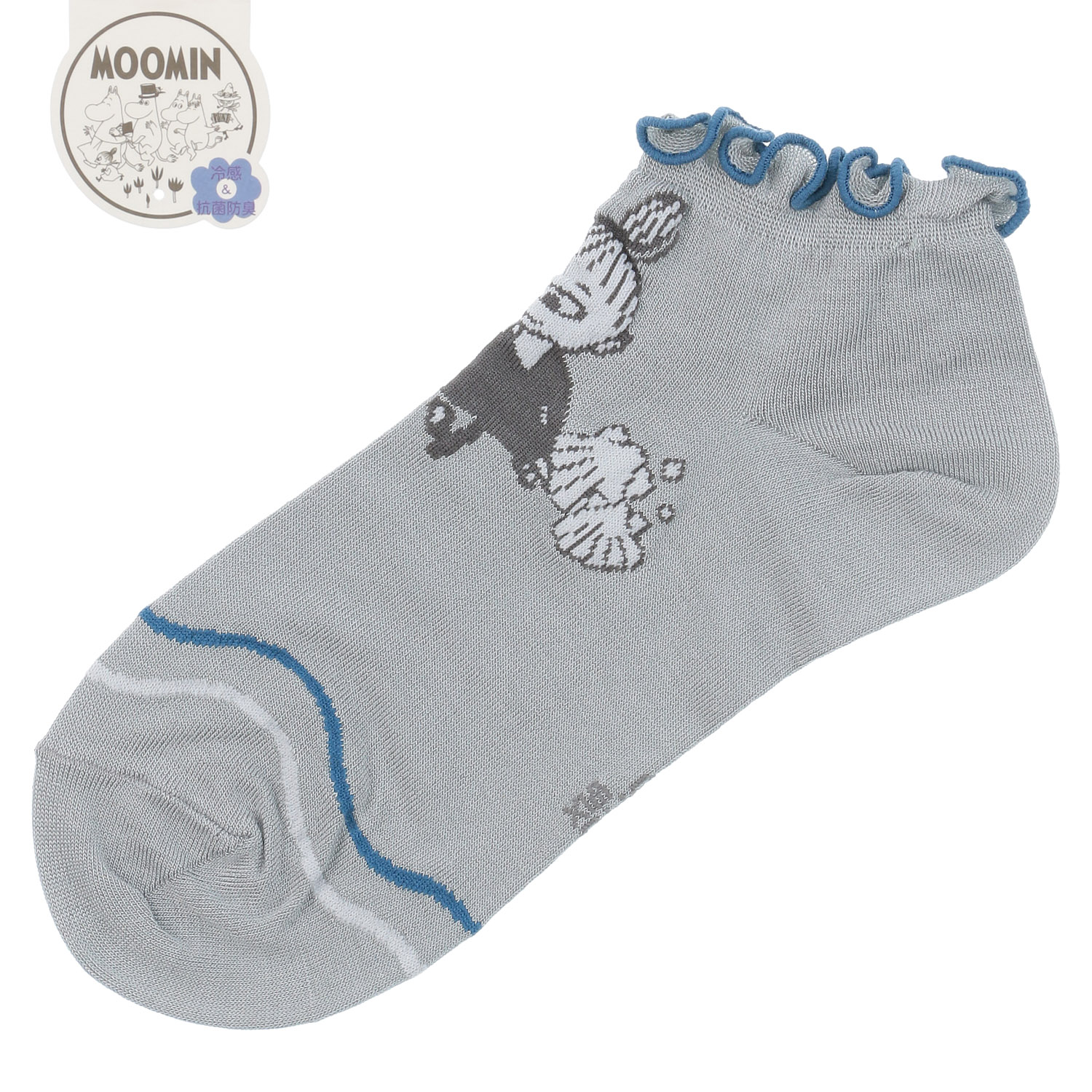 MOOMIN 冷感スニーカー丈ソックス メロウフラッグミイ柄 - 画像6