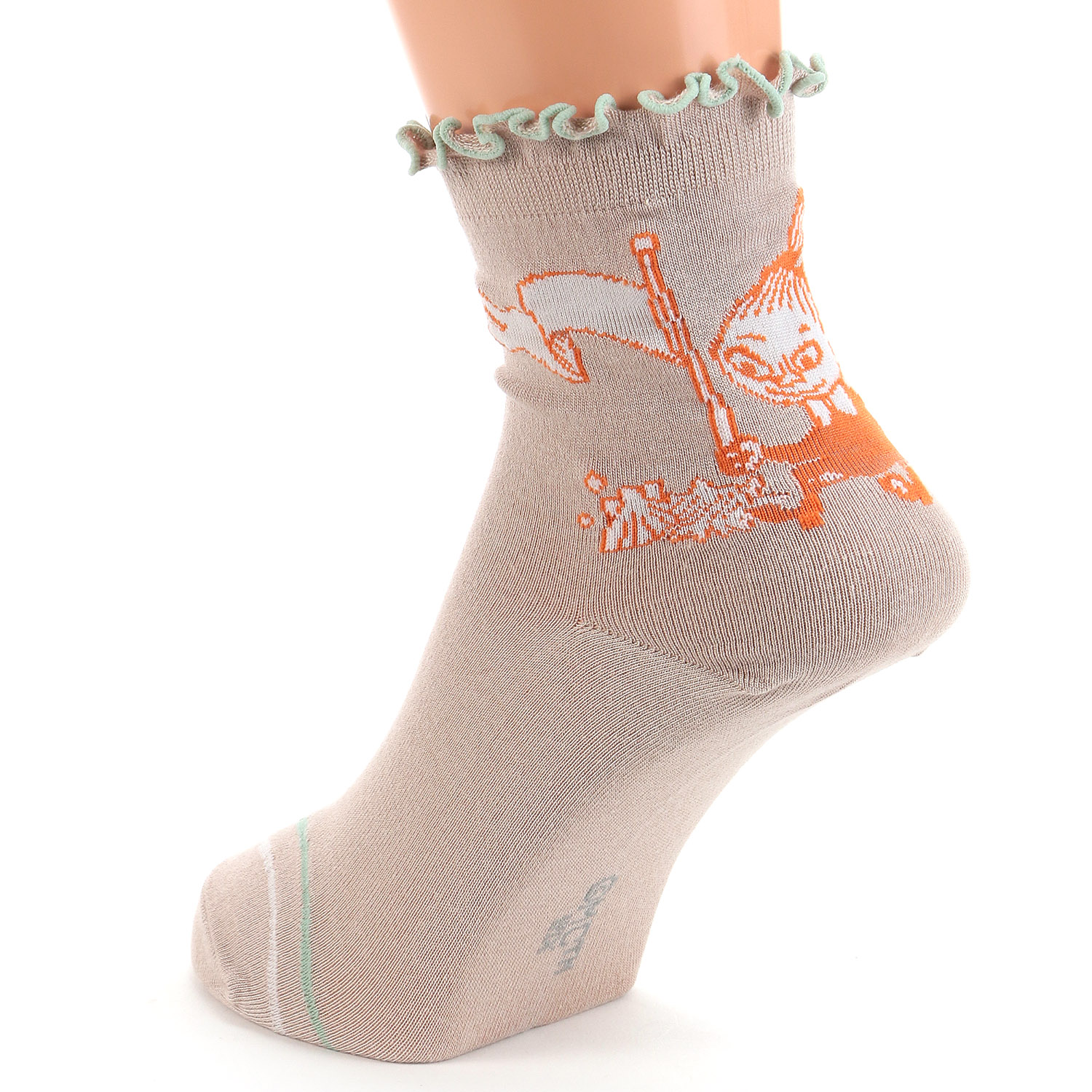 MOOMIN 冷感ロークルーソックス メロウフラッグミイ柄 - 画像4