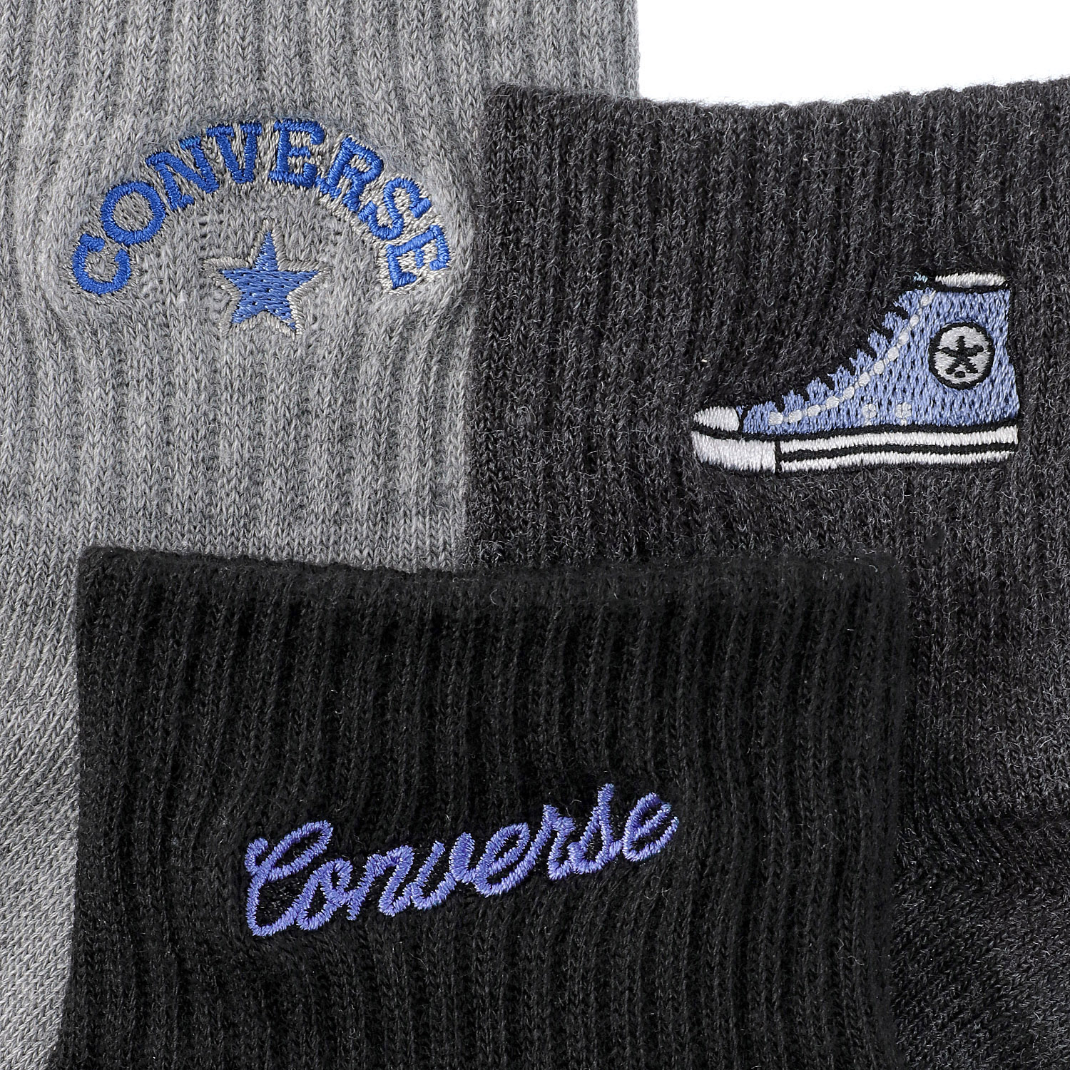 CONVERSE 3Pショート丈ソックス 刺繍【在庫限り】 - 画像2