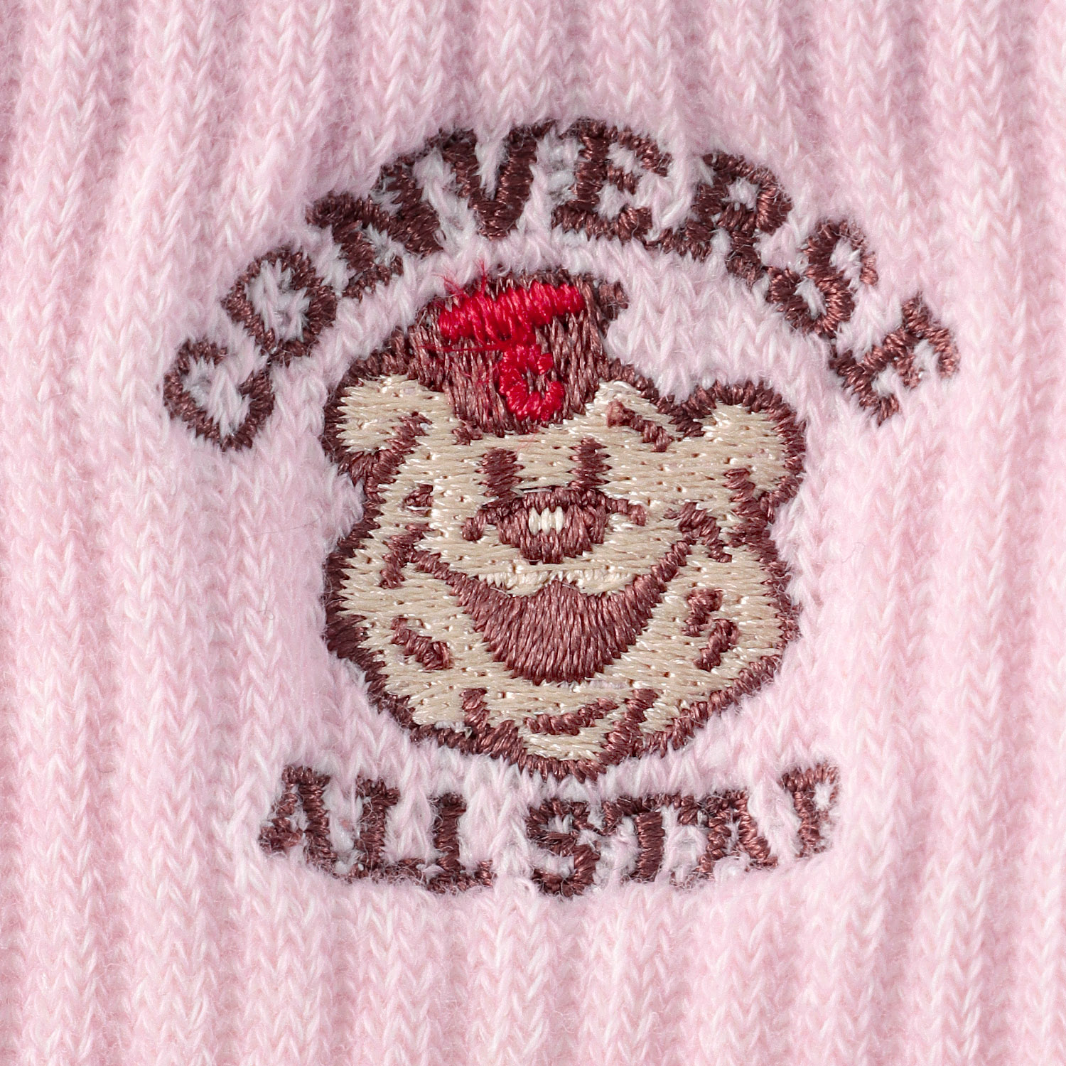 CONVERSE 3Pショート丈ソックス ベア刺繍 - 画像2