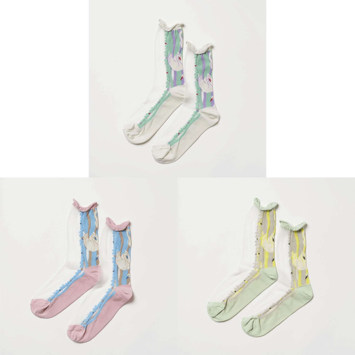 fromFシースルーソックス（Joutsen／白鳥）【在庫限り】 - 画像1