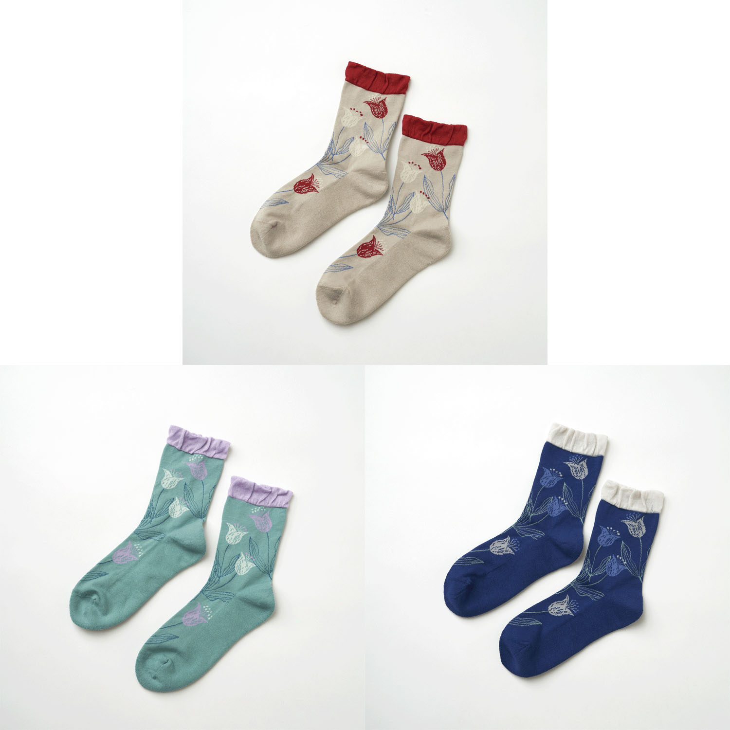 fromFクルーソックス （tulppaanit／チューリップ）【在庫限り】