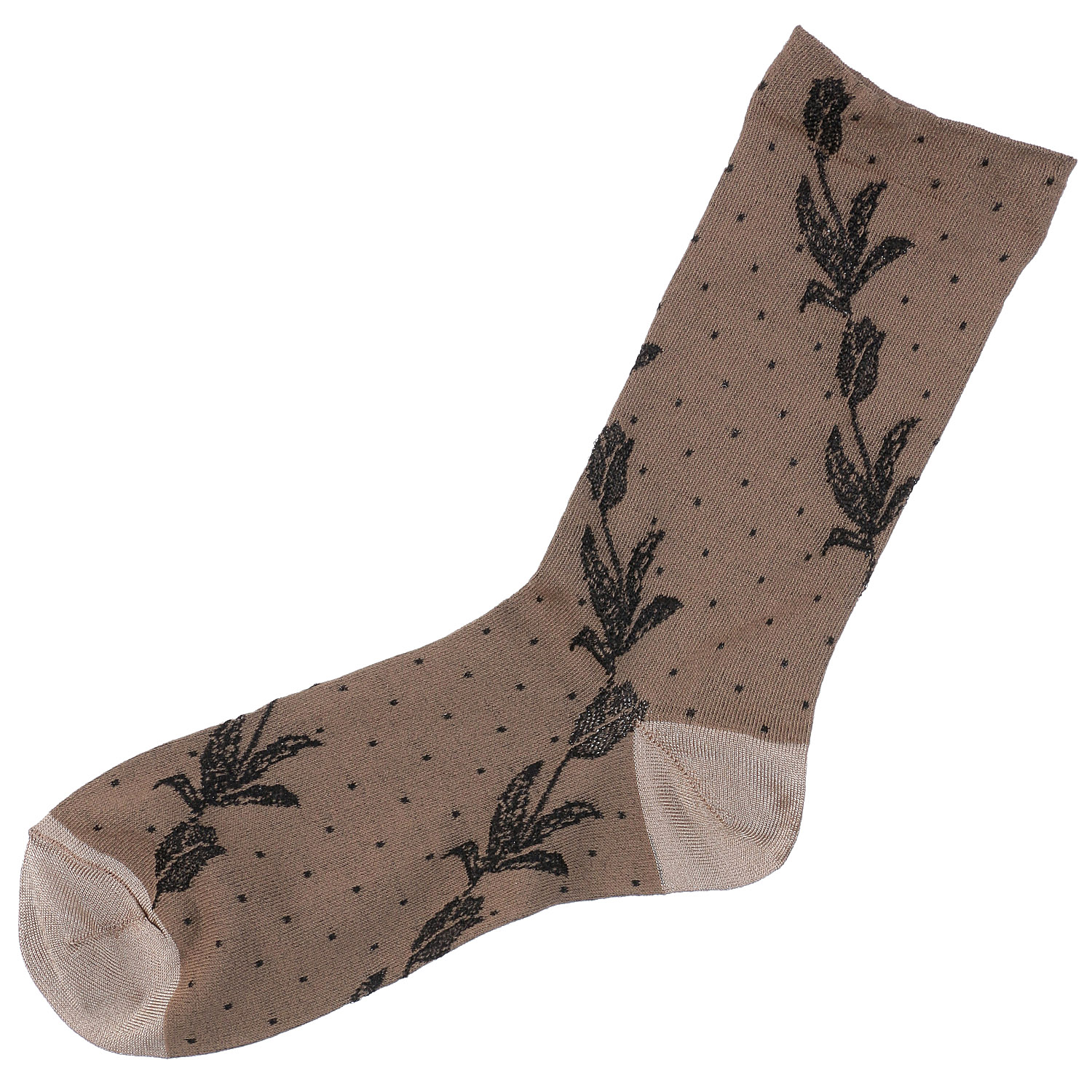 プティパ クルー丈 光沢 バイヤスレースドット柄【在庫限り】 - 画像4