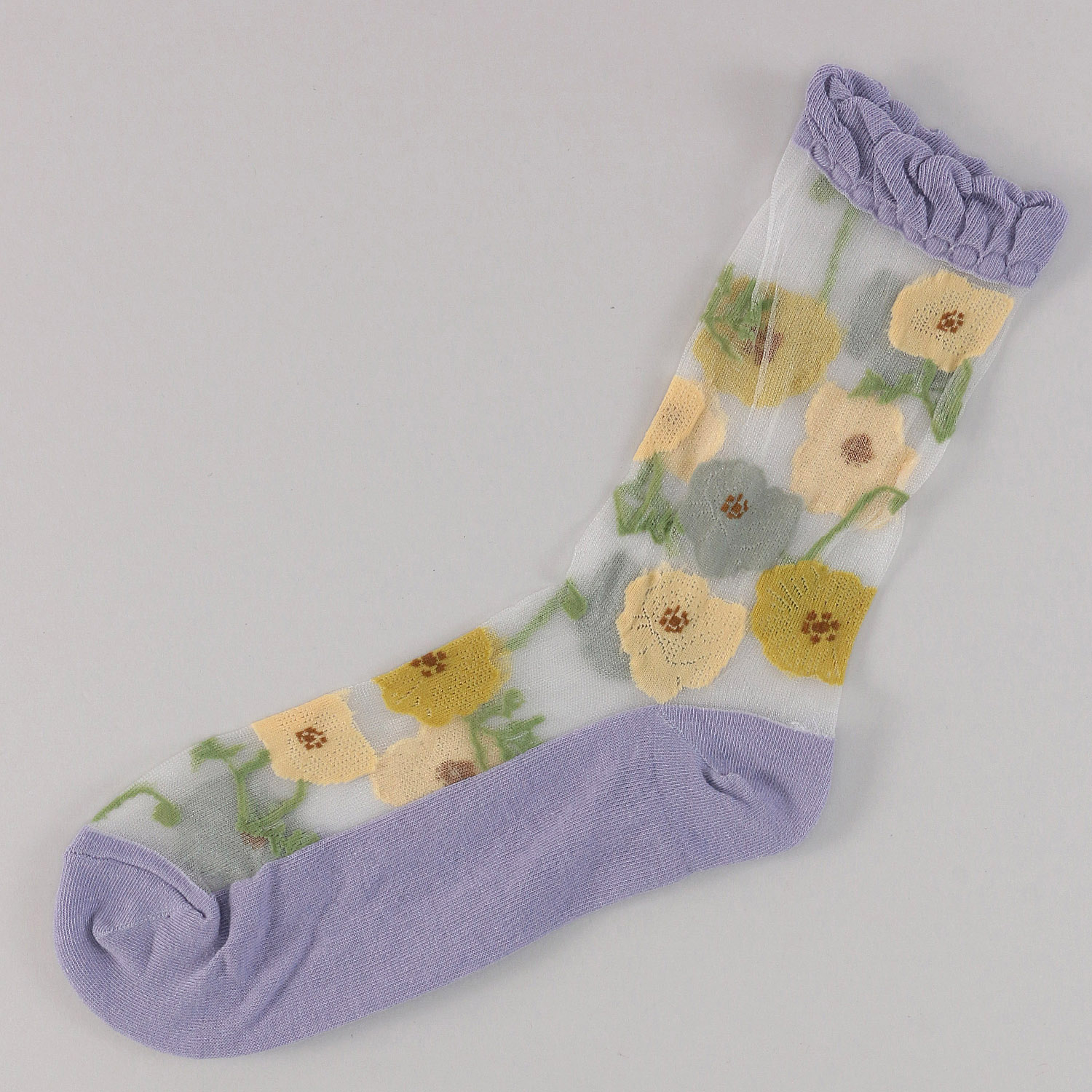 プティパ クルー丈 シースルーソックス ポピ－ 足底綿 - 画像5