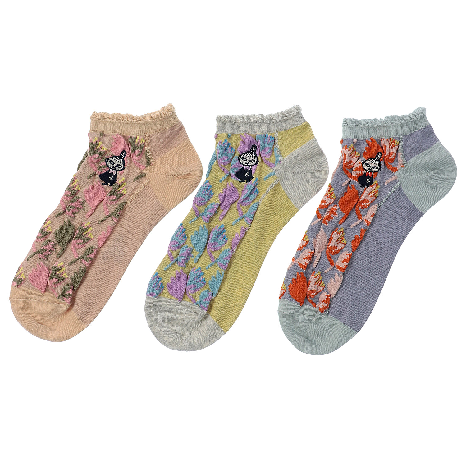 MOOMIN ミイフェア スニーカ－丈 お花ミイ刺繍 - 画像1