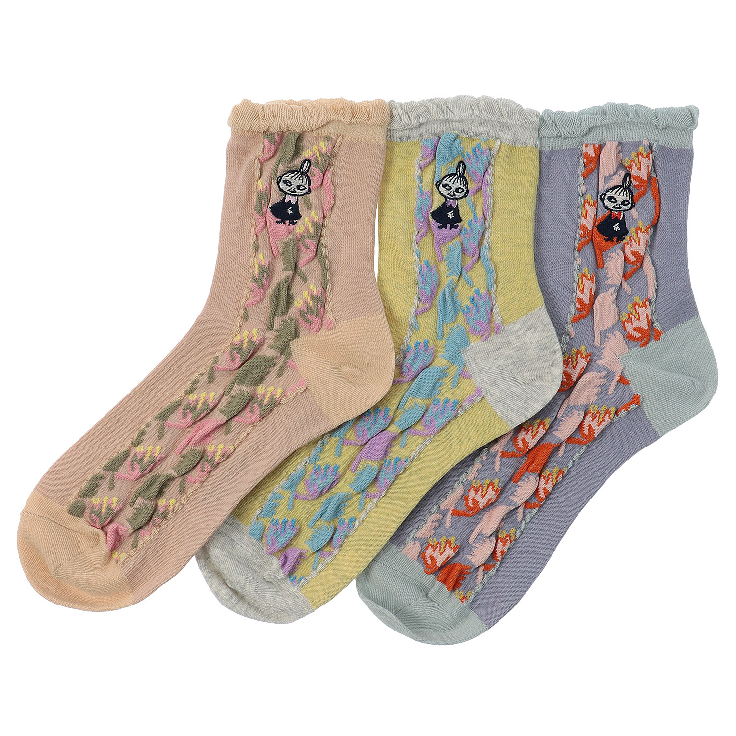 MOOMIN ミイフェア ロークルー丈 お花 ミイ刺繍 - 画像1