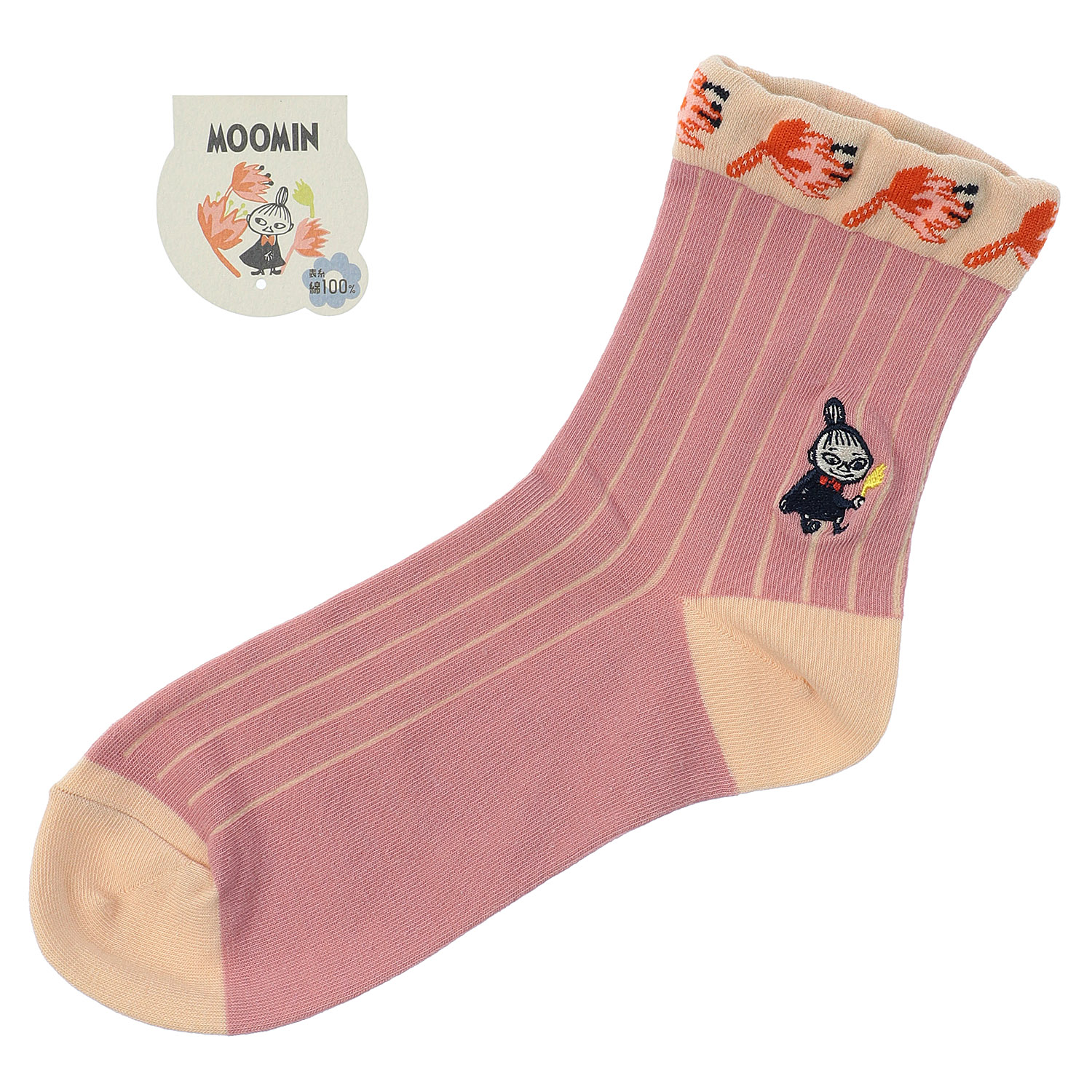 MOOMIN ミイフェア ロークルー丈 ストライプ ミイ刺繍 - 画像4