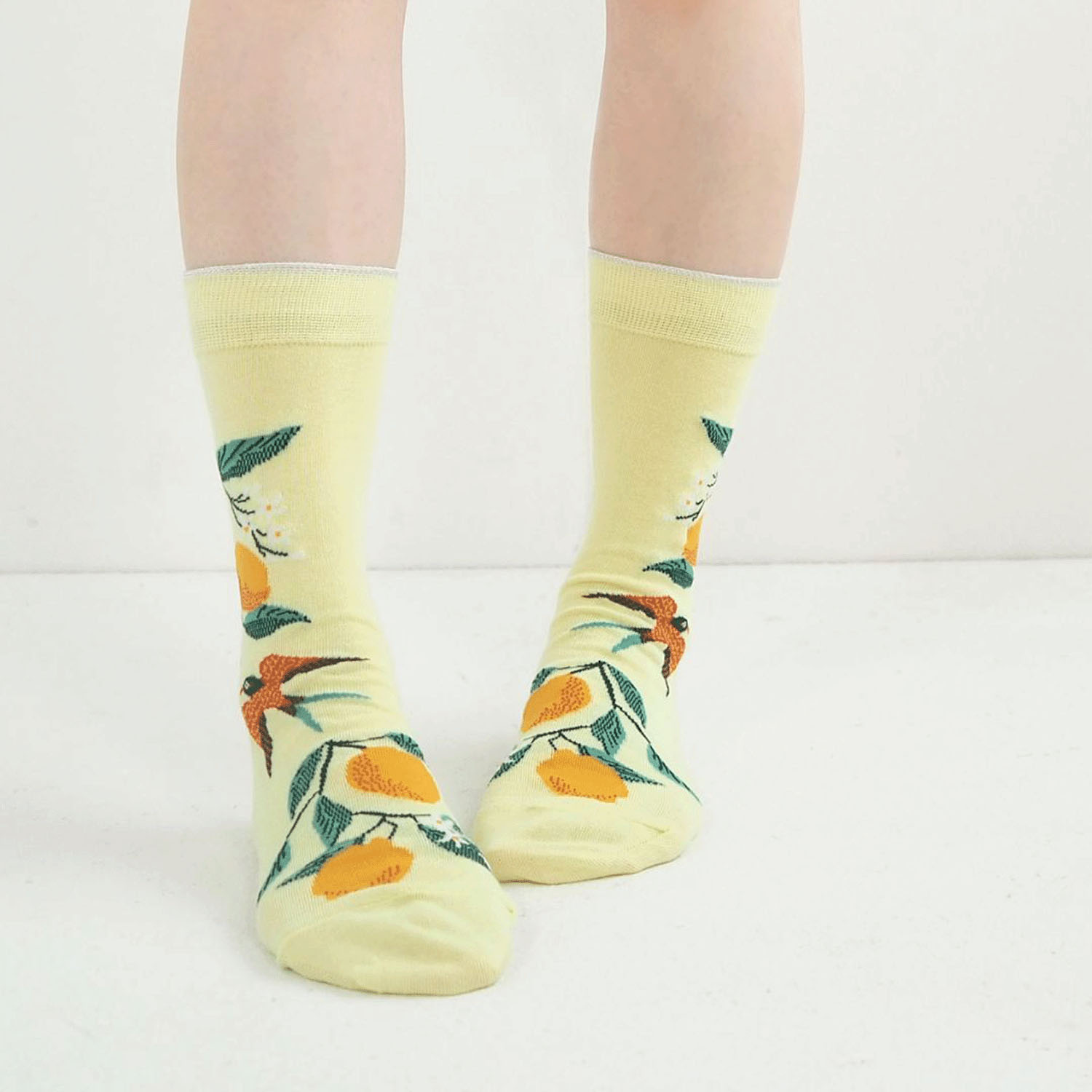 andeotte ハイゲージクルーソックス LEMON - 画像6