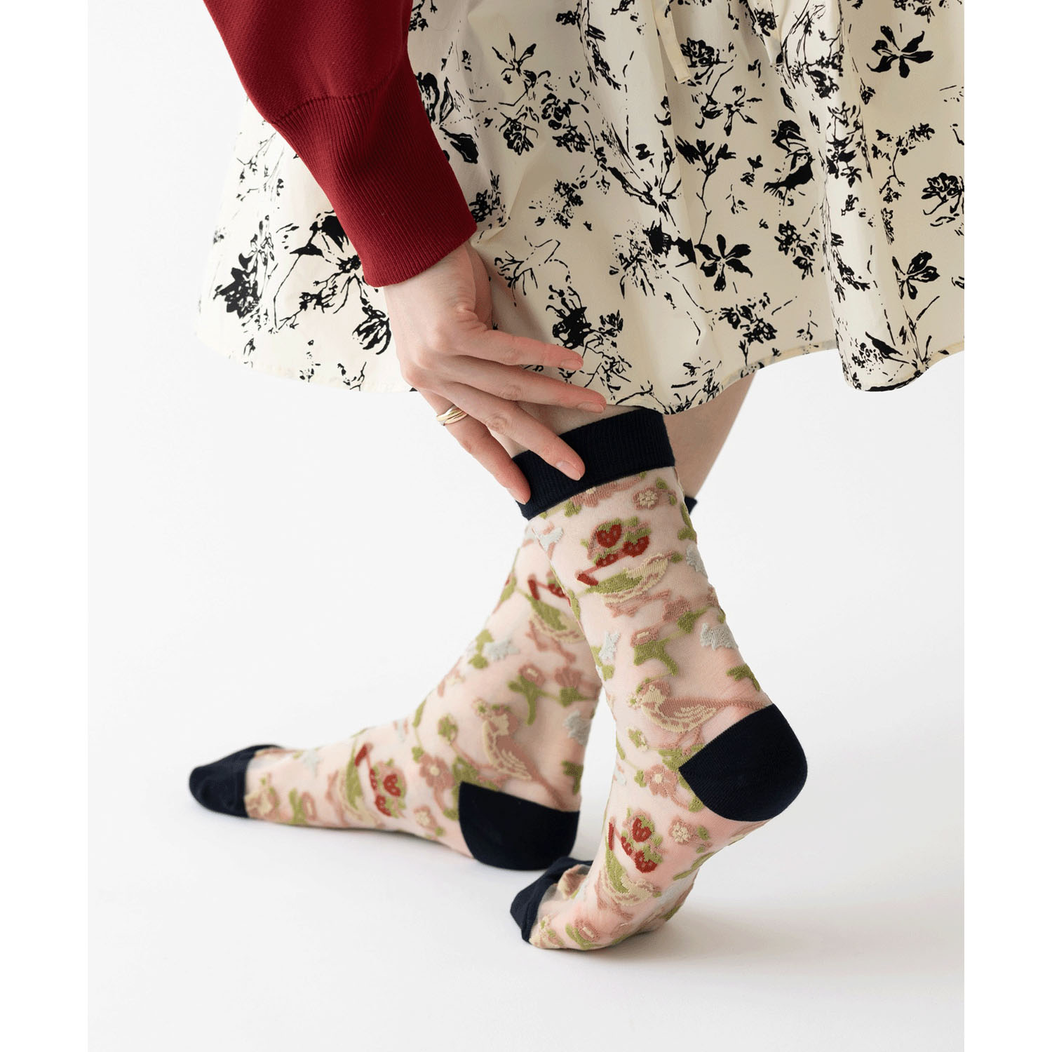 ジュビリー モリス柄 シースルーソックス - 画像5