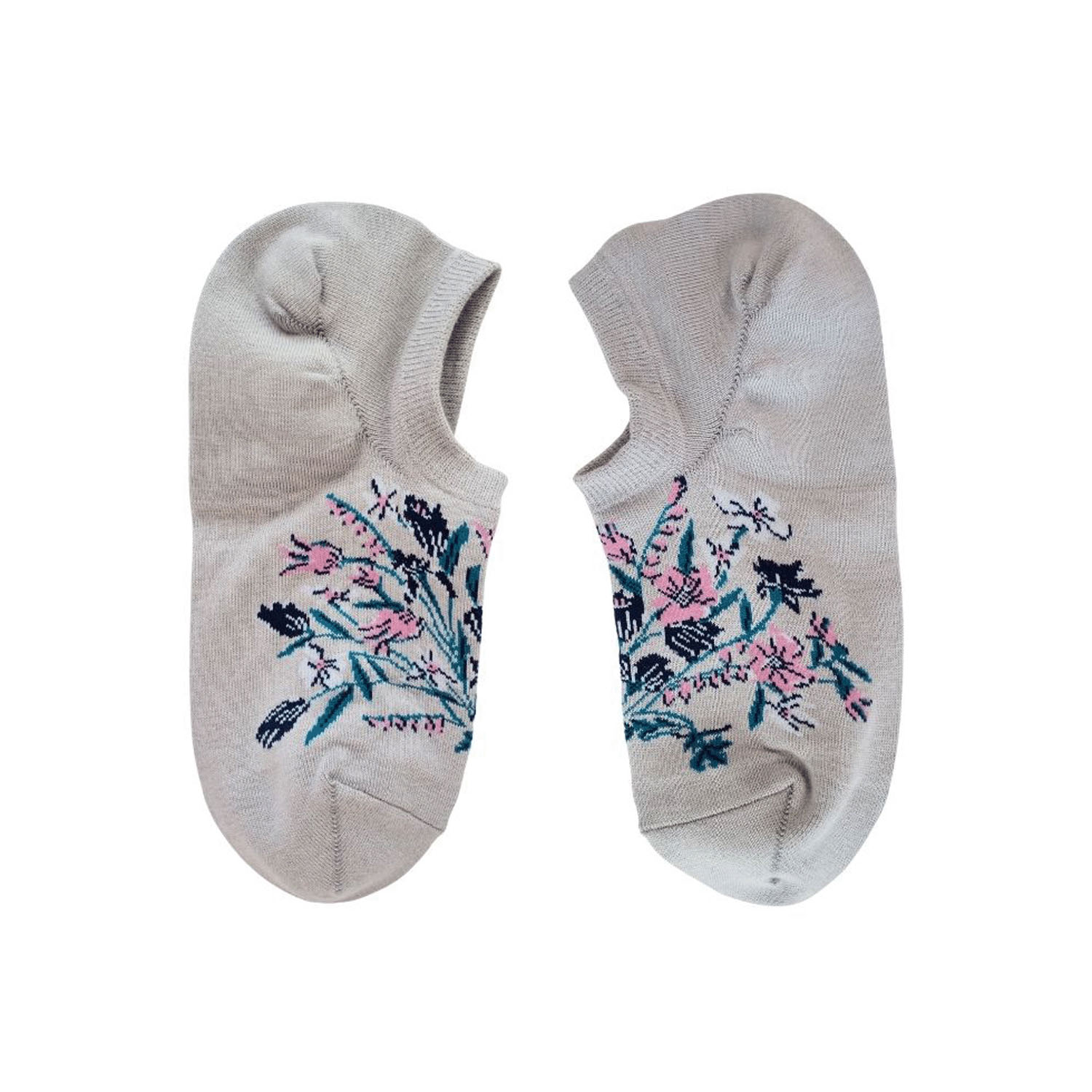 andeotte ハイゲージスニーカー丈ソックス FLORAL LIFE - 画像1