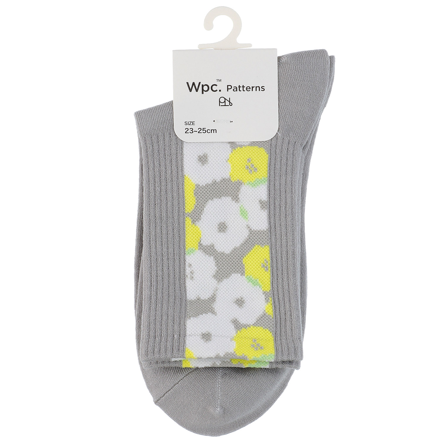 Wpc．Patterns クルー丈ソックス ピオニ柄 吸水速乾 - 画像1