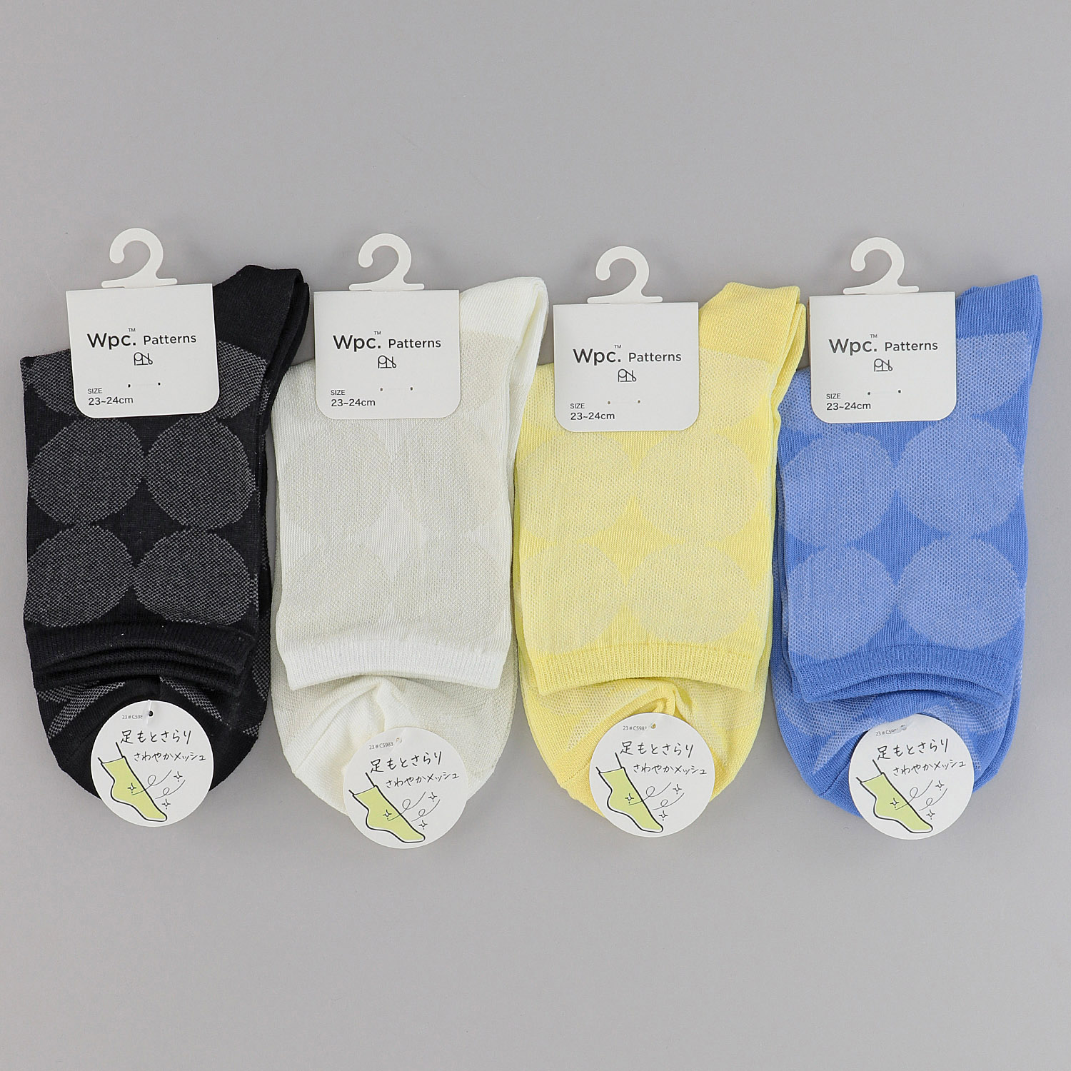 Wpc．Patterns クルー丈ソックス メッシュ - 画像1
