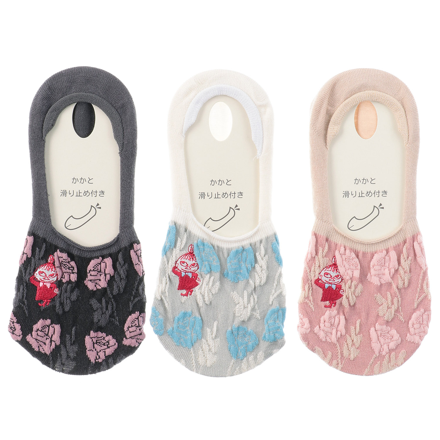 MOOMIN 母の日 パンプスイン 逆スパ薔薇ミイ刺繍