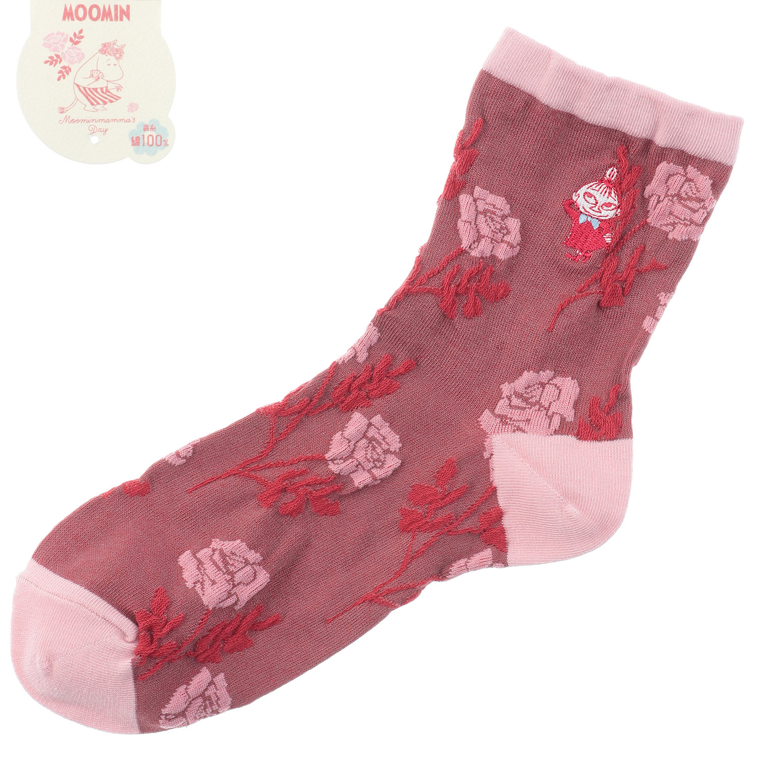 MOOMIN 母の日 ロークルー丈 逆スパ 薔薇ミイ刺繍 - 画像6