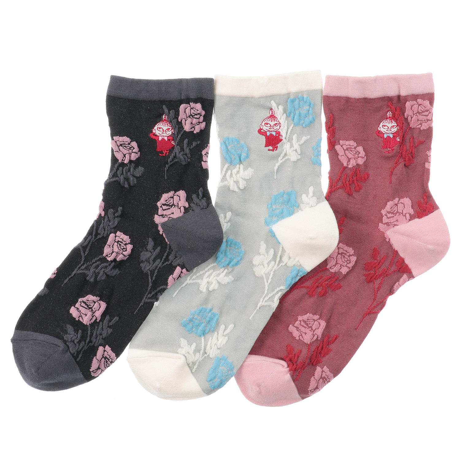 MOOMIN 母の日 ロークルー丈 逆スパ 薔薇ミイ刺繍