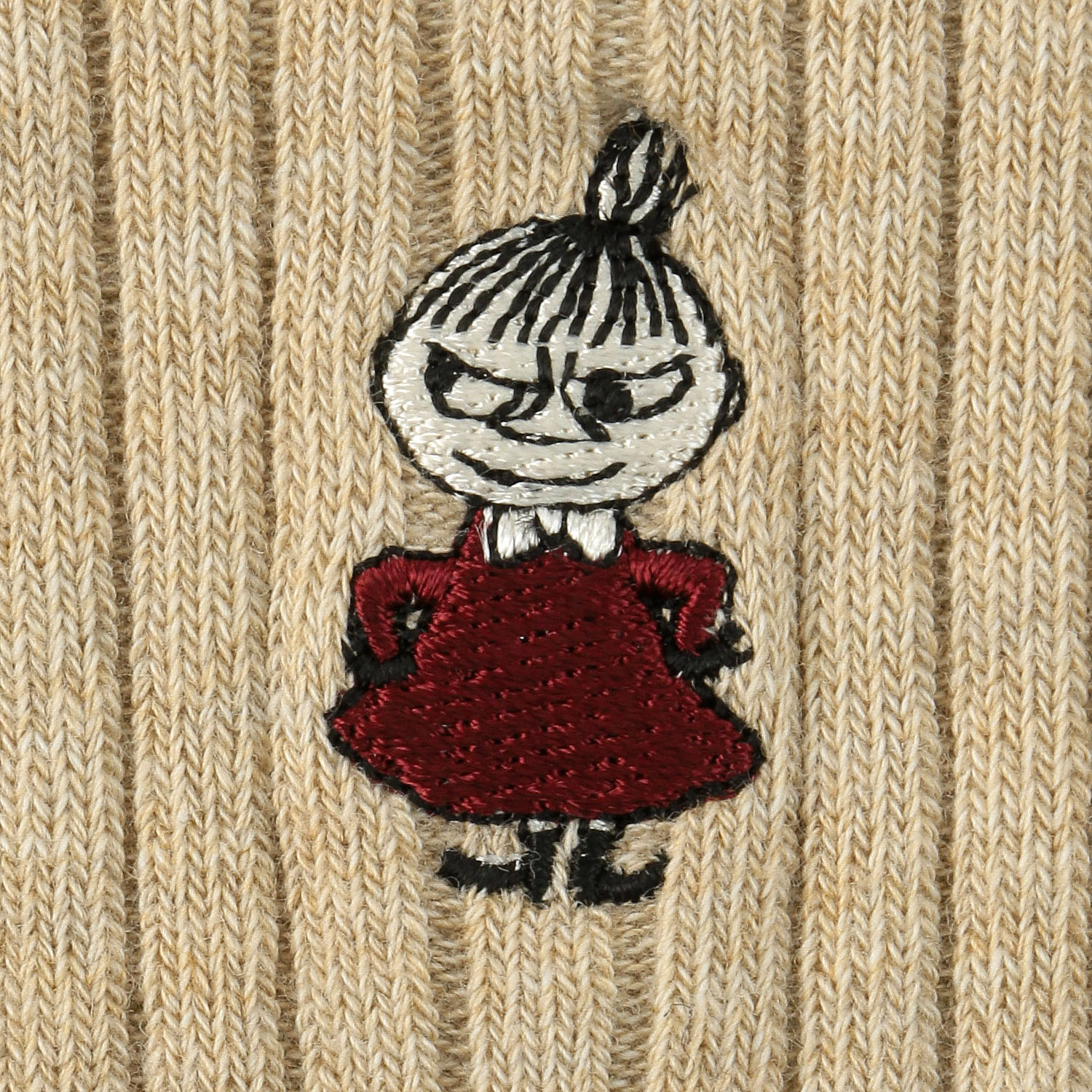 【ネイビーのみ】日本製MOOMINクルーソックス オーガニックコットンリブ切替ミイ【在庫限り】 - 画像5