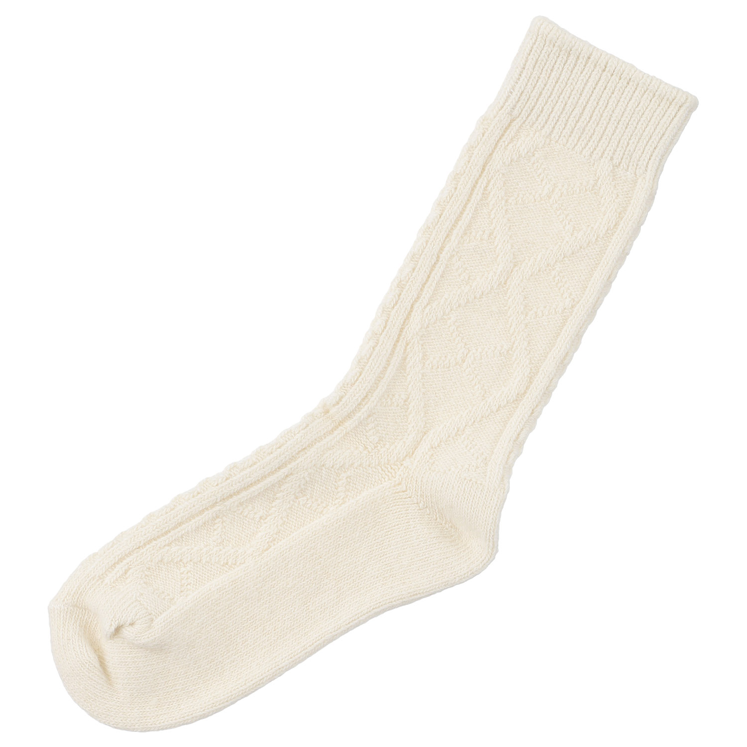 【数量限定】H FOOTWEAR ARAN ダイヤ編み ソックス - 画像3