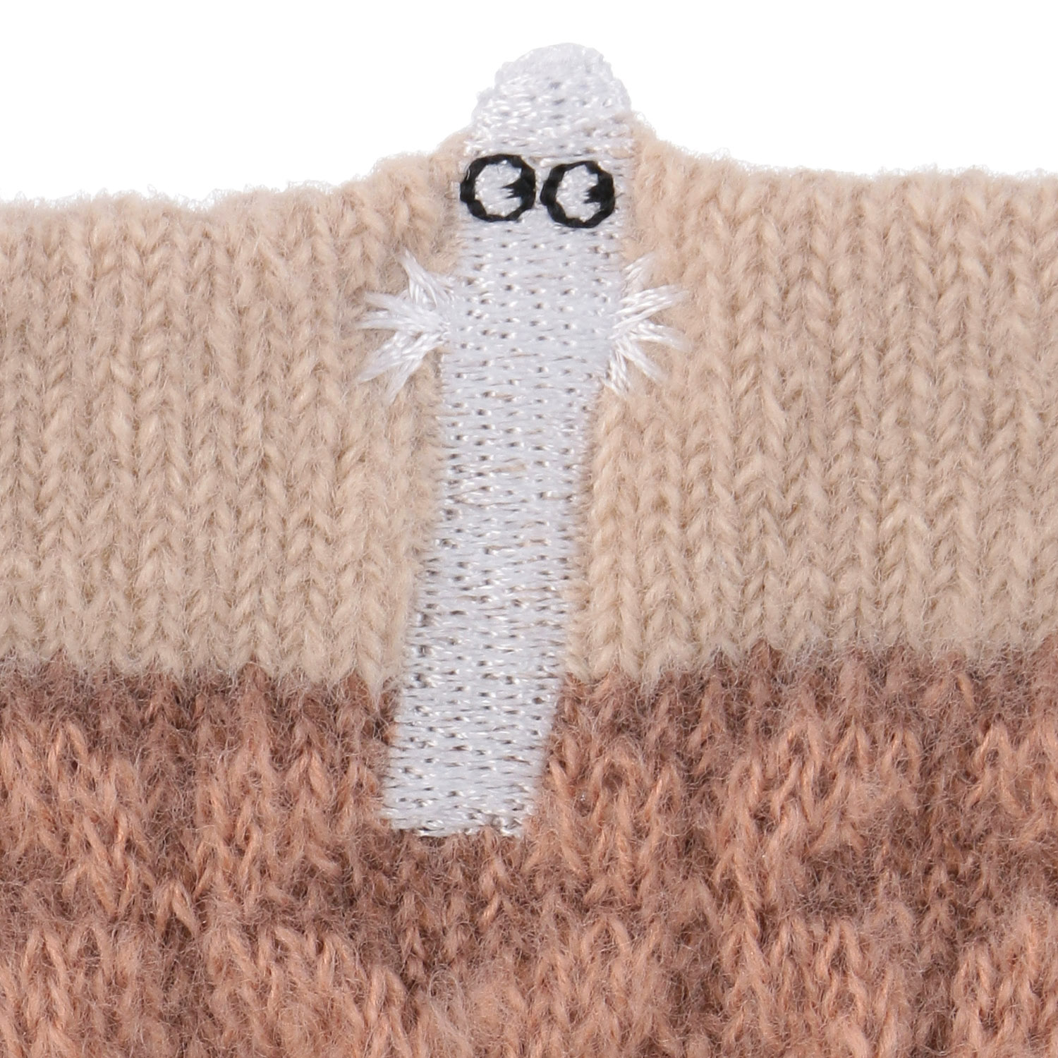 MOOMIN ロークルーソックス ふわふわニット 飛出ニョロ刺繍【在庫限り】 - 画像6