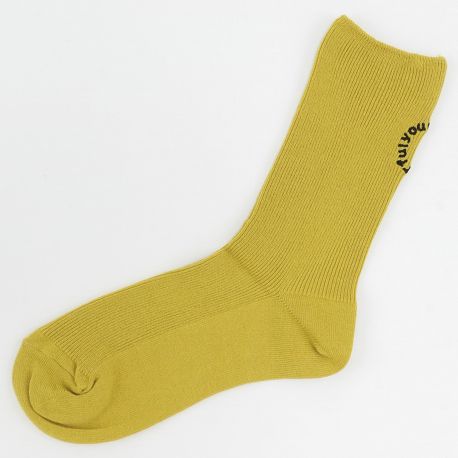 日本製  リブ バック刺しゅう ハイクルー丈 靴下 - 画像8