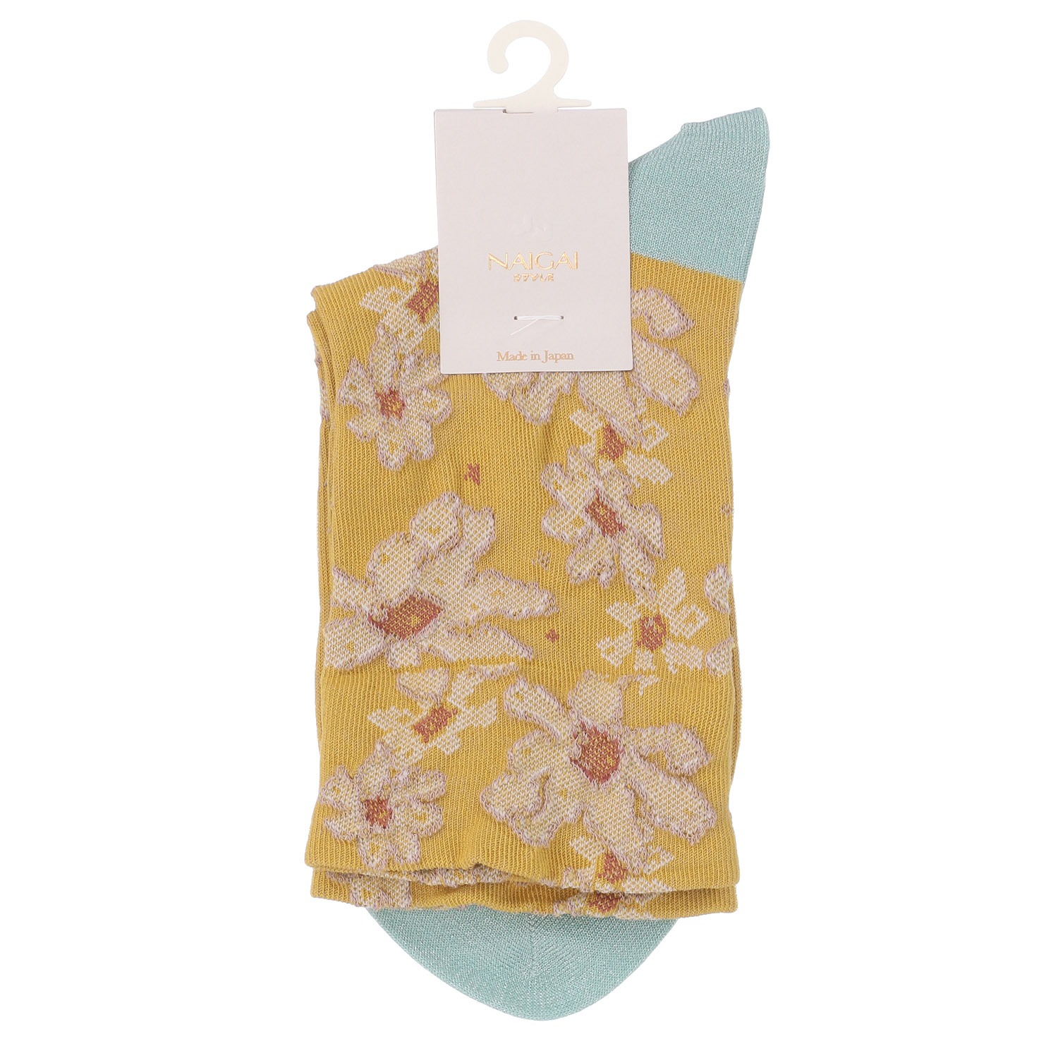 NAIGAI STYLE フラワーフロート クルー丈ソックス - 画像2