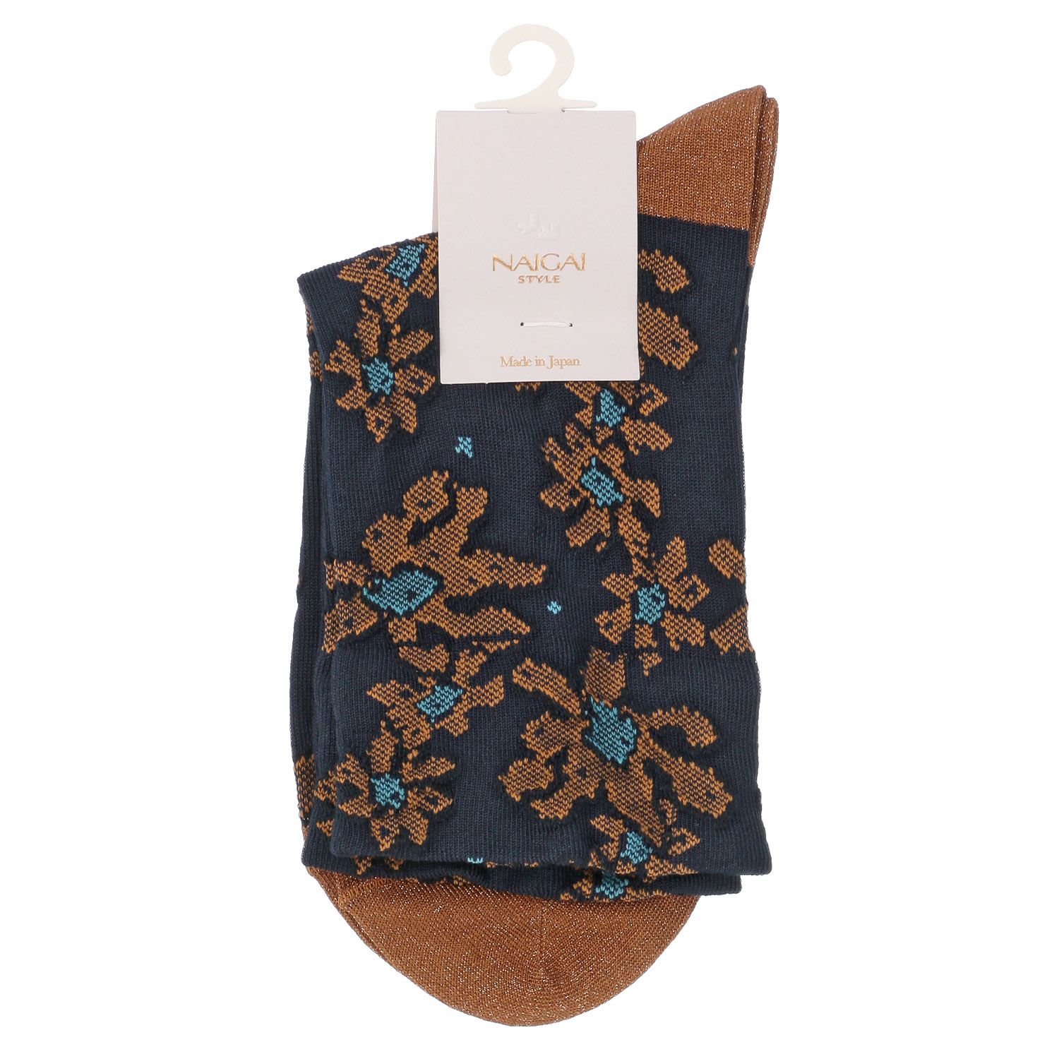 NAIGAI STYLE フラワーフロート クルー丈ソックス - 画像6