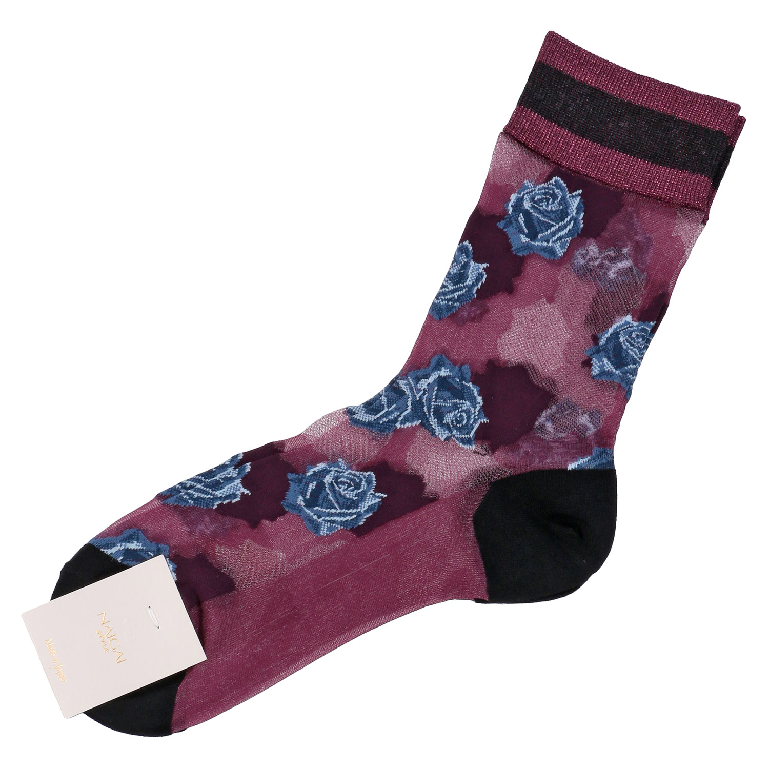 NAIGAI STYLE シアーローズ クルー丈ソックス